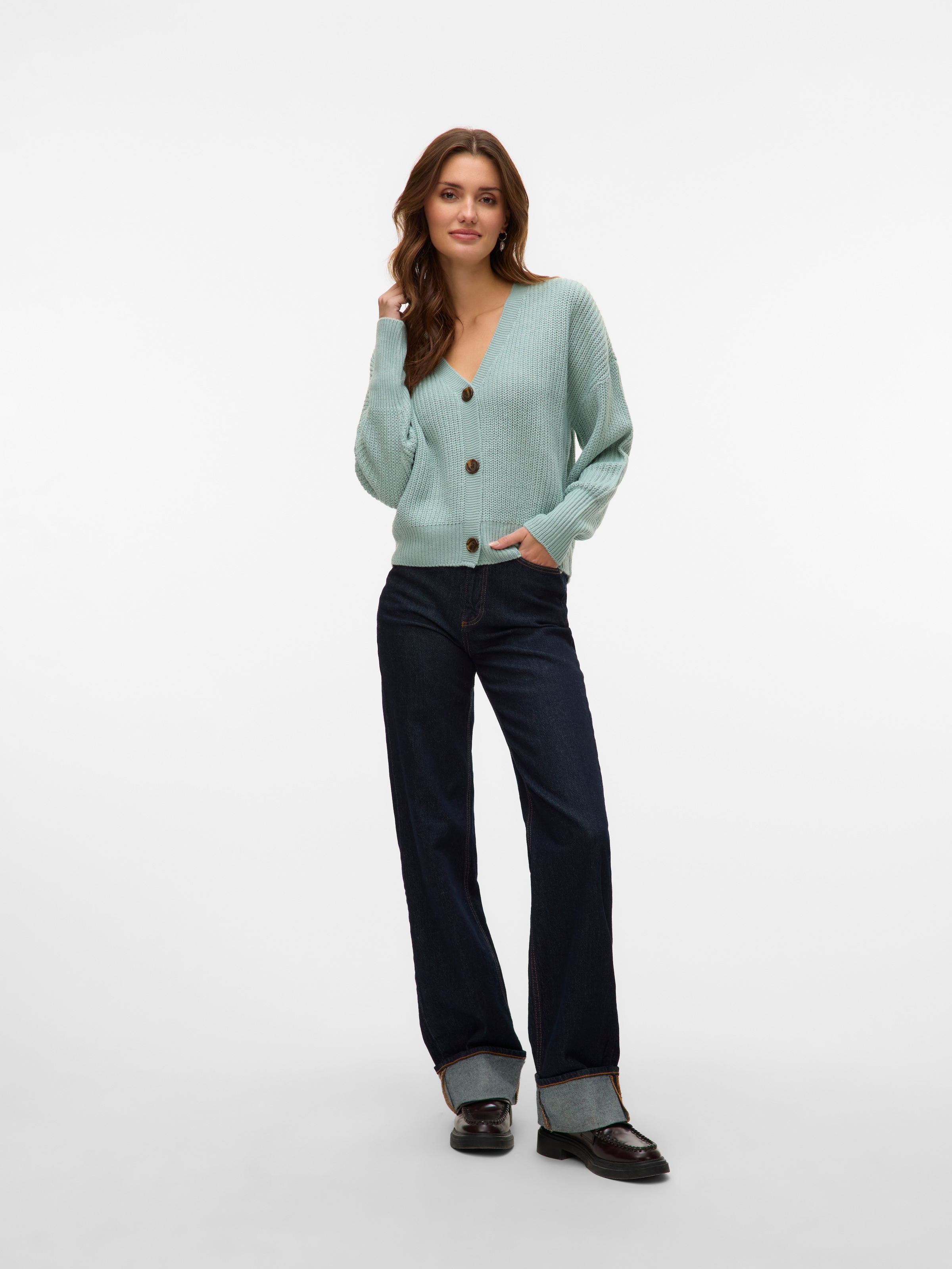 Vero Moda Strickjacke »VMLEA LS V-NECK CUFF CARDIGAN«
