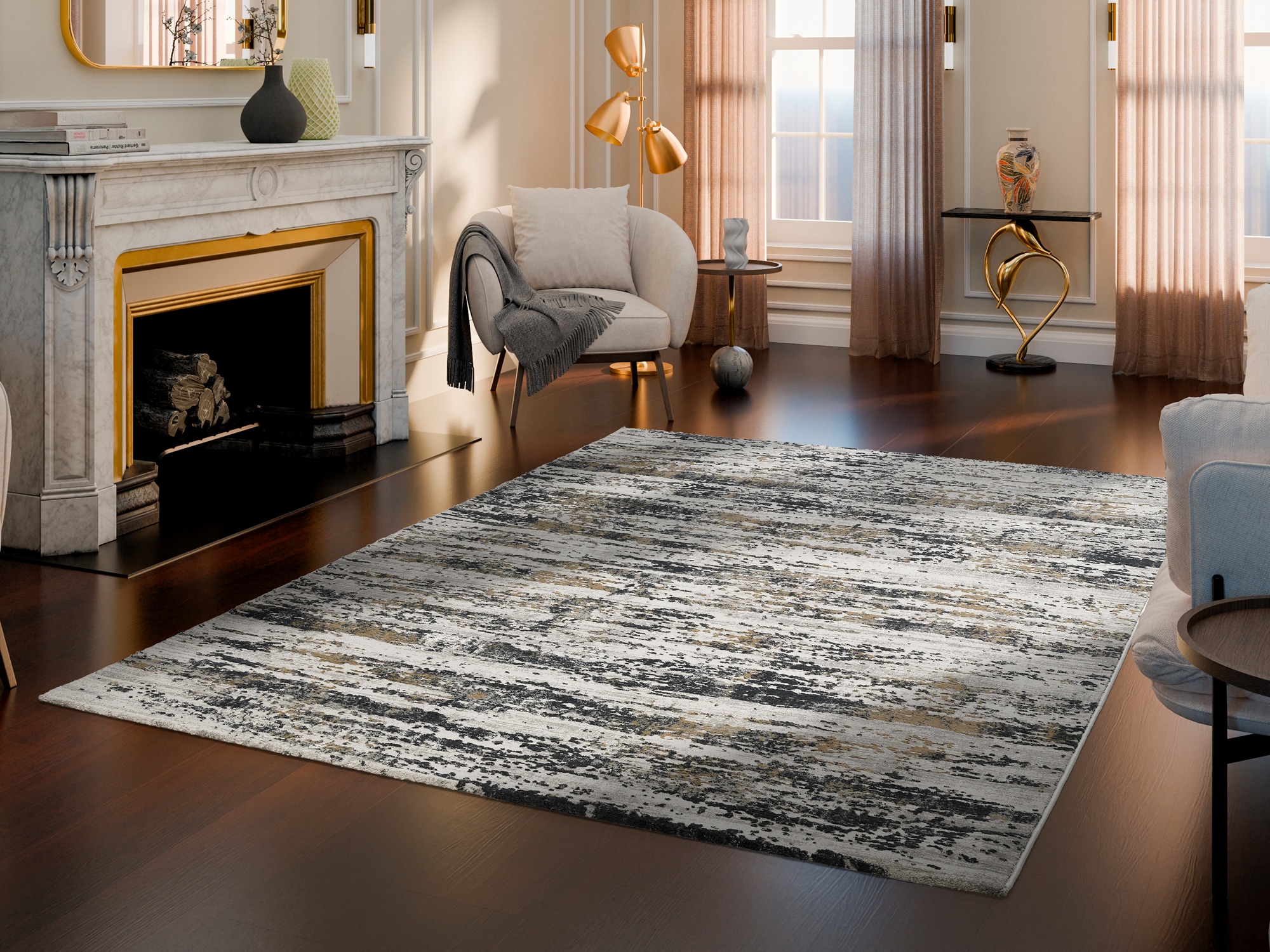 OCI DIE TEPPICHMARKE Teppich »MANCHESTER TAKI« rechteckig 10 mm Höhe Design Teppich Kurzflor hochwertige Qualität