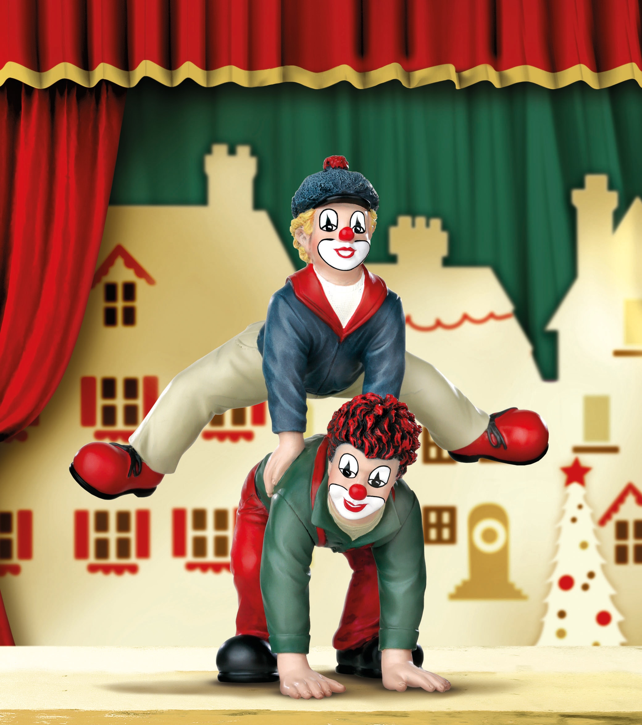 Gildeclowns Sammelfigur »Clown Dekofigur, Der Bocksprung«, handbemalt, Wohnzimmer