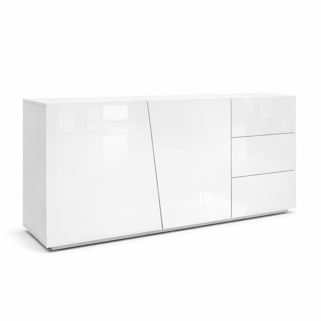 OTTO home Kommode »San Remo, Kombikommode, Sideboard, mit viel Stauraum, Hochglanz« Moderne Kommode, UV-lackiert, grifflos, push-to-open-Funktion, B=180cm