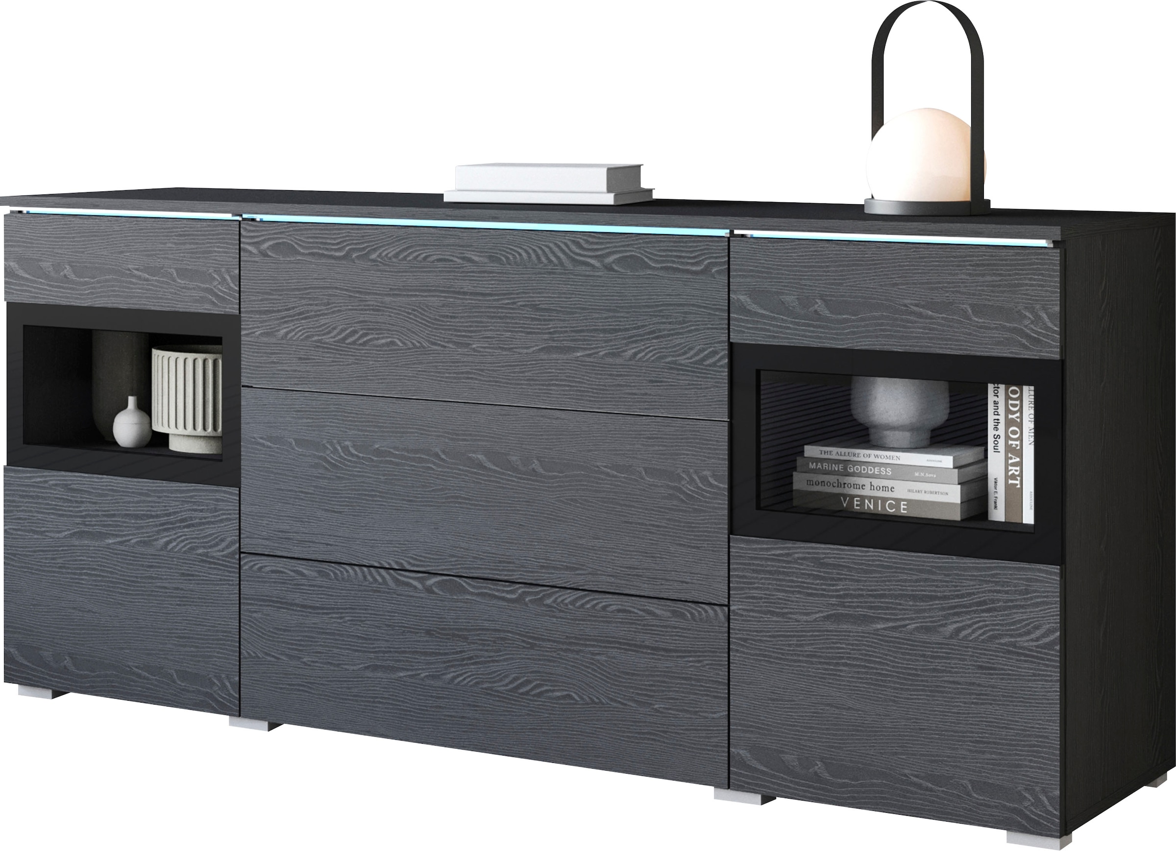 INOSIGN Sideboard »VERA«, Moderne grifflose Kommode,verstellbare Einlegeböden