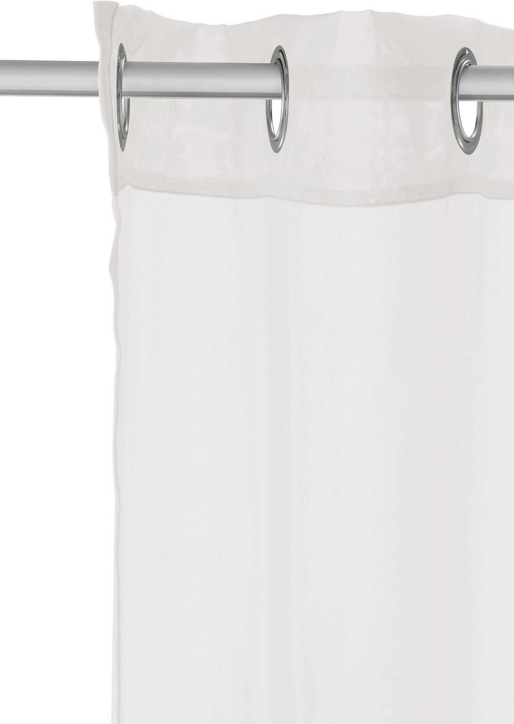 OTTO home Gardine »XANA« Ösen 1 Stk. tlg. Bestseller, einfarbig, 1 bzw. 2er Set, pflegeleicht, Bestseller!