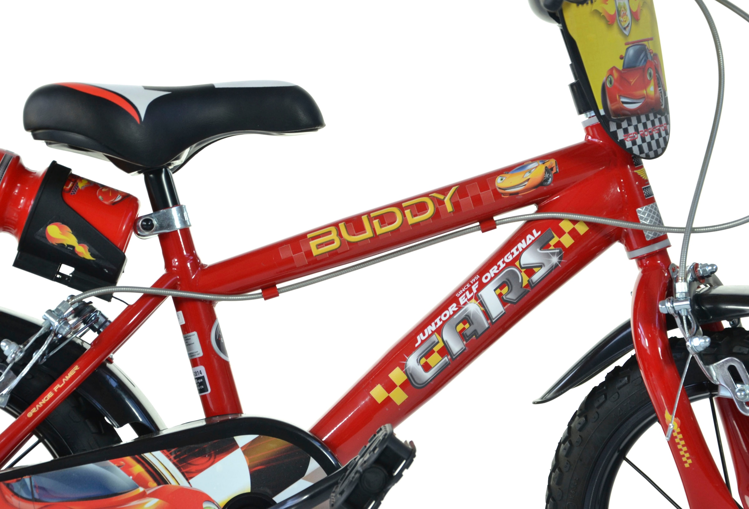 Dino Kinderfahrrad »Cars Buddy«, 1 Gang, mit Stützrädern, Trinkflasche und  Frontschild im OTTO Online Shop