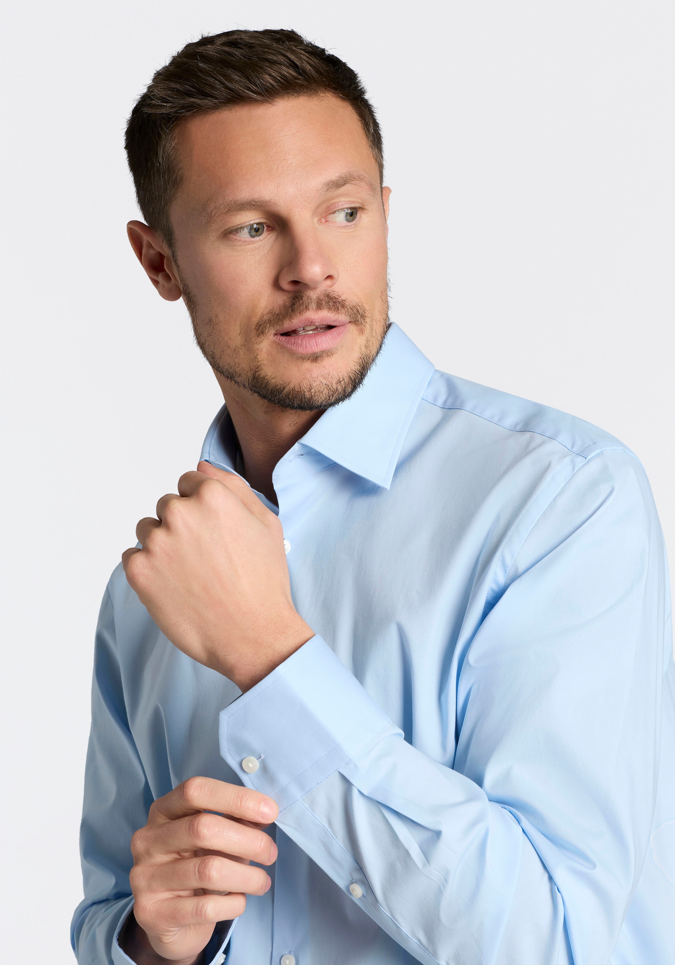 BOSS Businesshemd Kentkragen, Regular Fit, bügelleichte Qualität