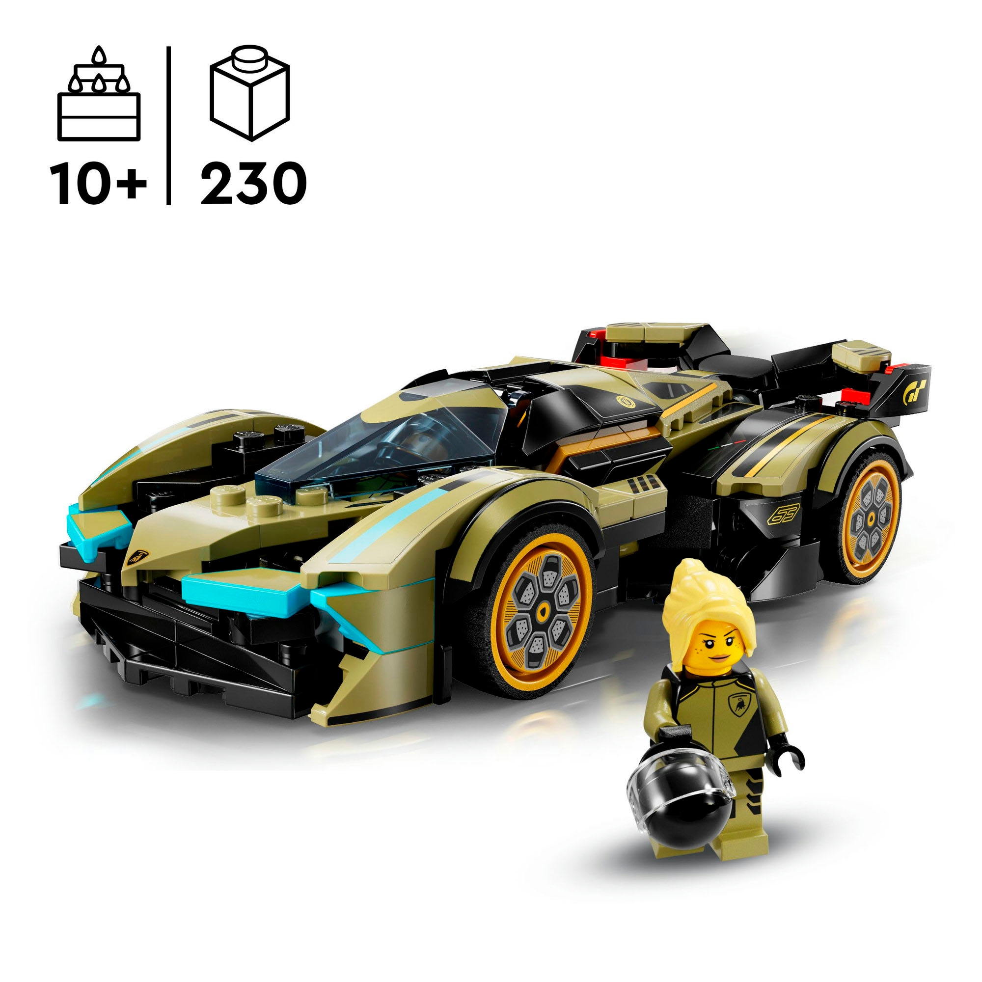 LEGO® Konstruktionsspielsteine »Lamborghini Lambo V12 Vision GT Supersportwagen (76923)«, (230 St.), LEGO Speed Champions; Made in Europe
