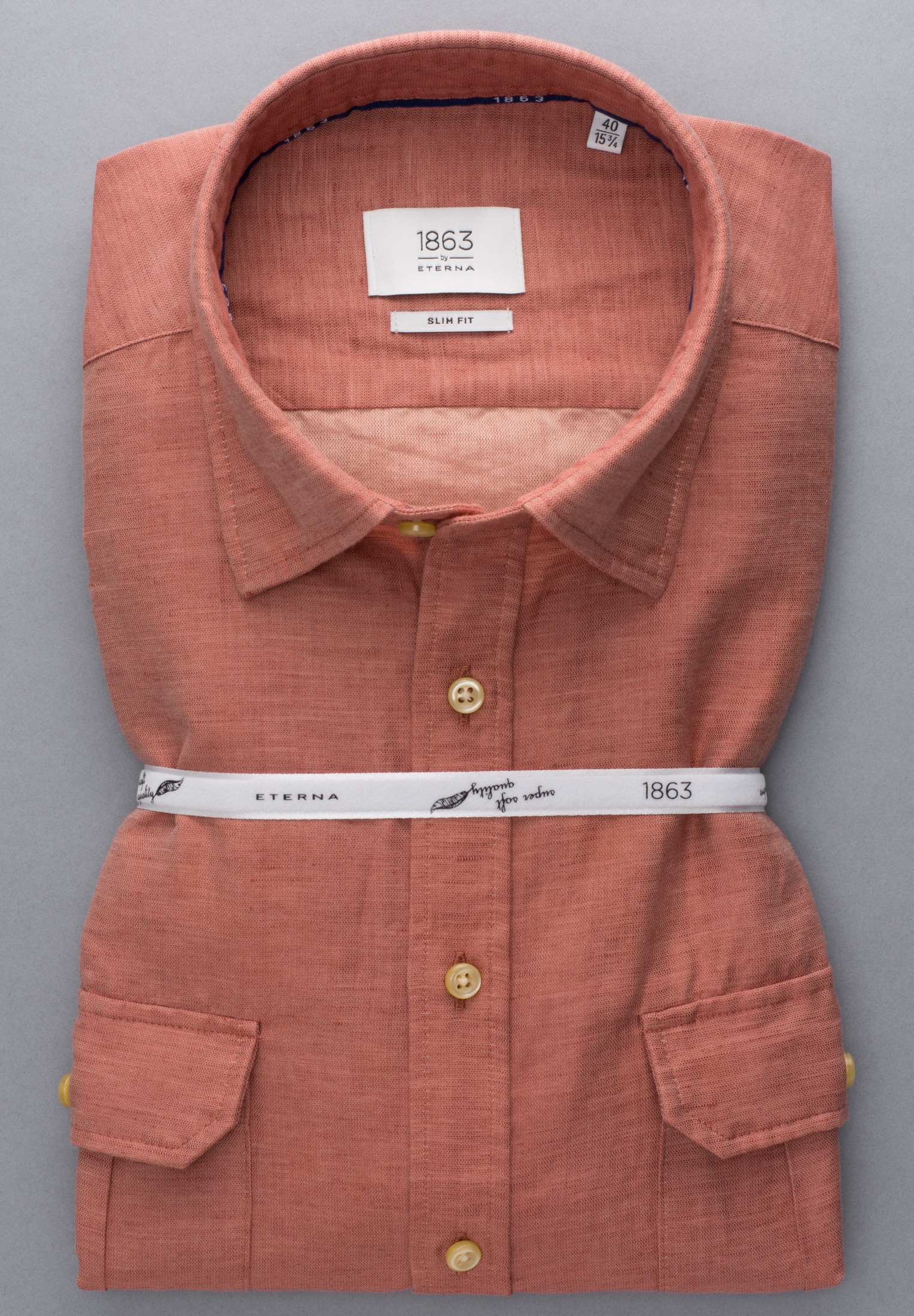 Eterna Langarmhemd »SLIM FIT« EASY IRON (bügelleicht)