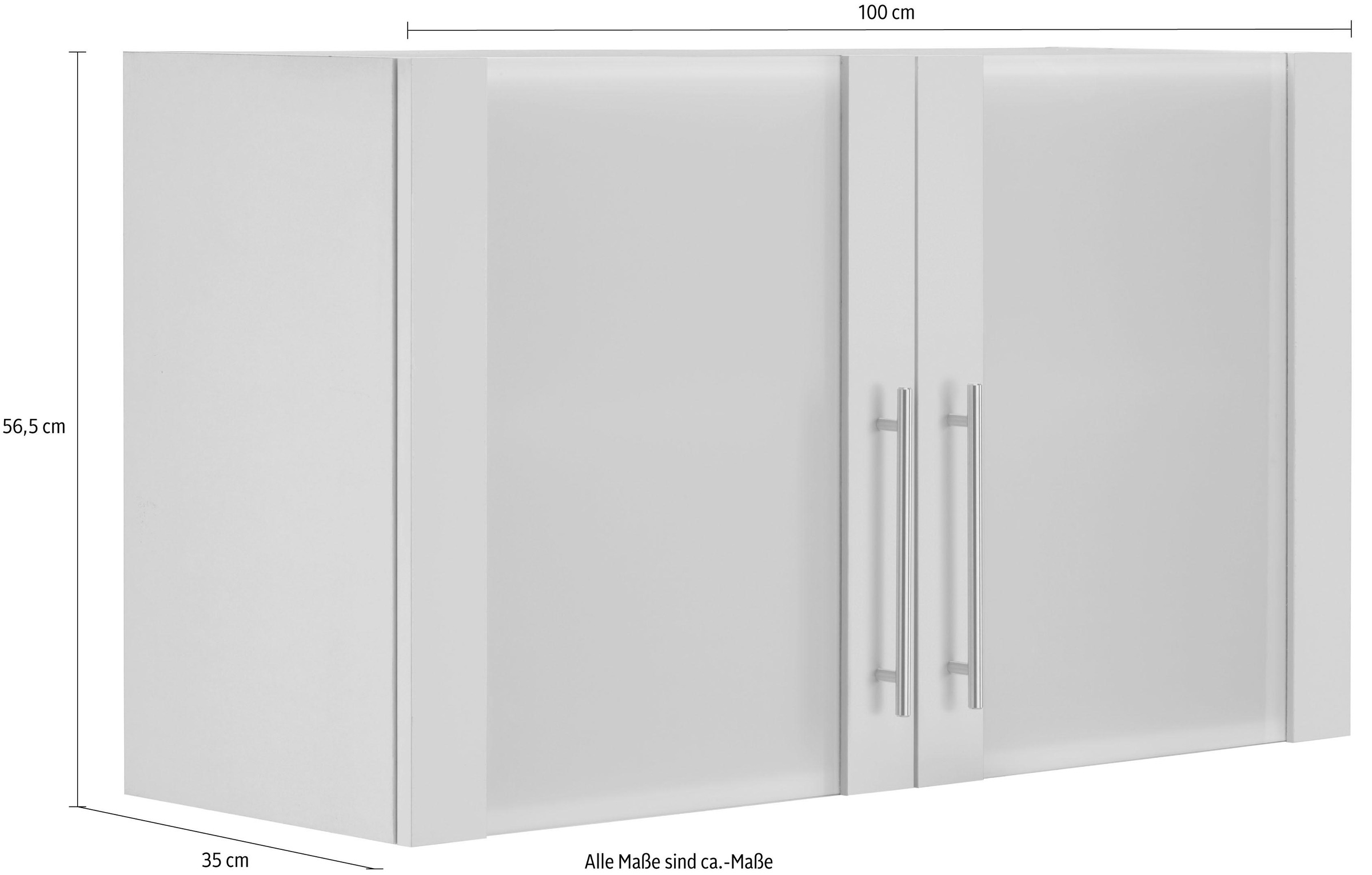 wiho Küchen Glashängeschrank »Cali« Front mit Glaseinsatz