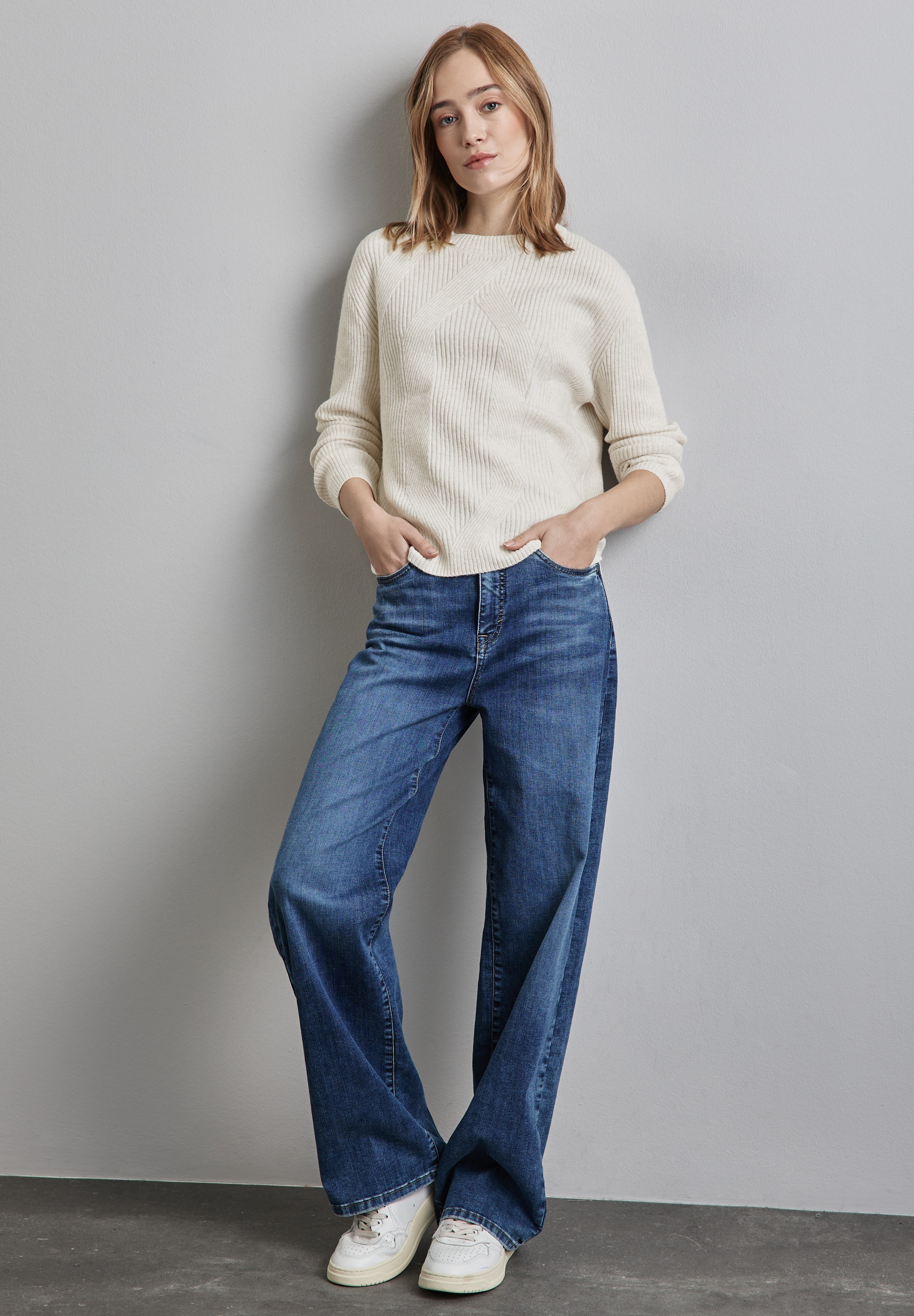 STREET ONE Strickpullover, mit markantem Strukturmuster