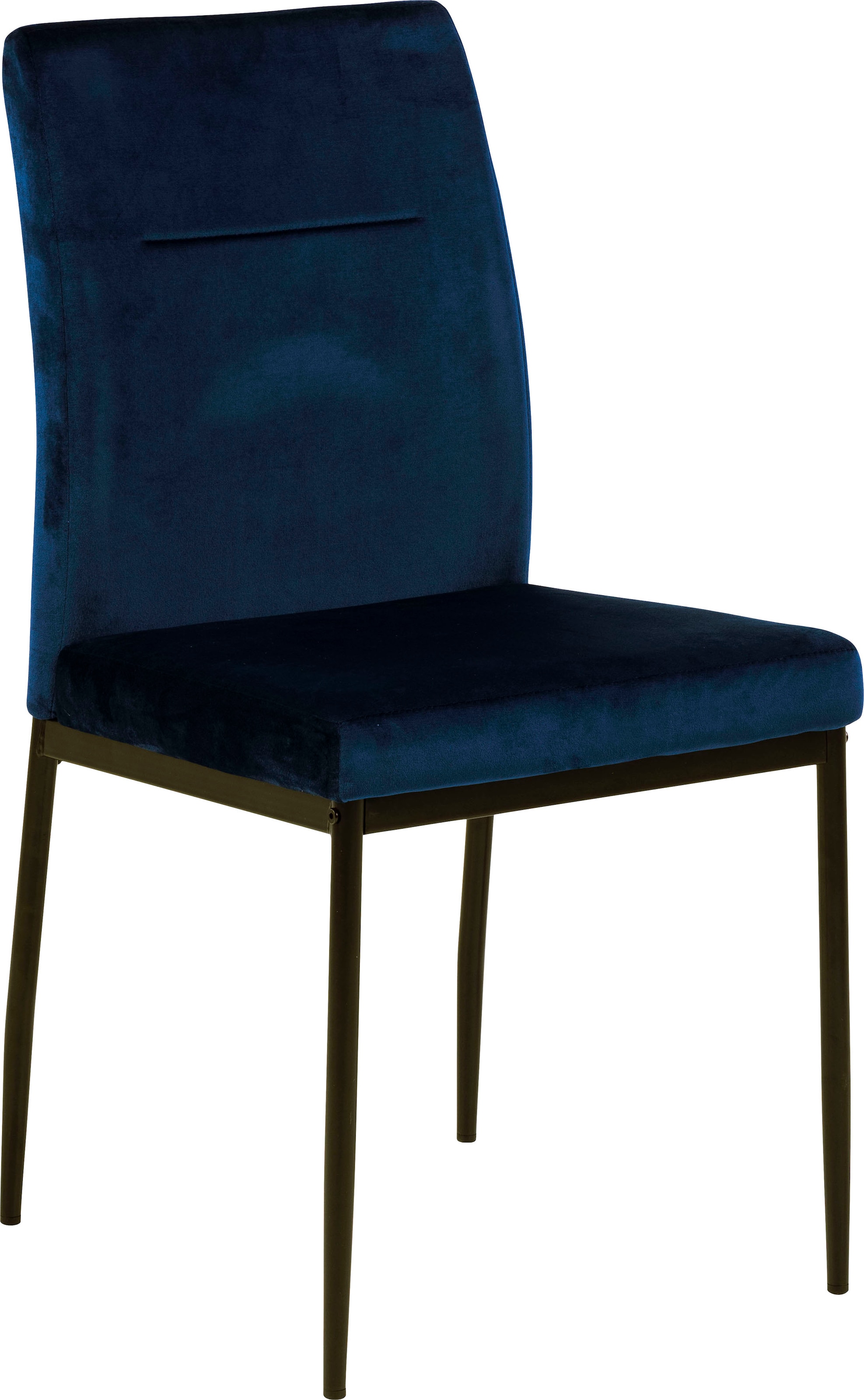 ACTONA GROUP Esszimmerstuhl »Doris«, 2 St., Polyester-Velvet, mit lebendigem Stoff, schlanke, schwarze Metallbeine