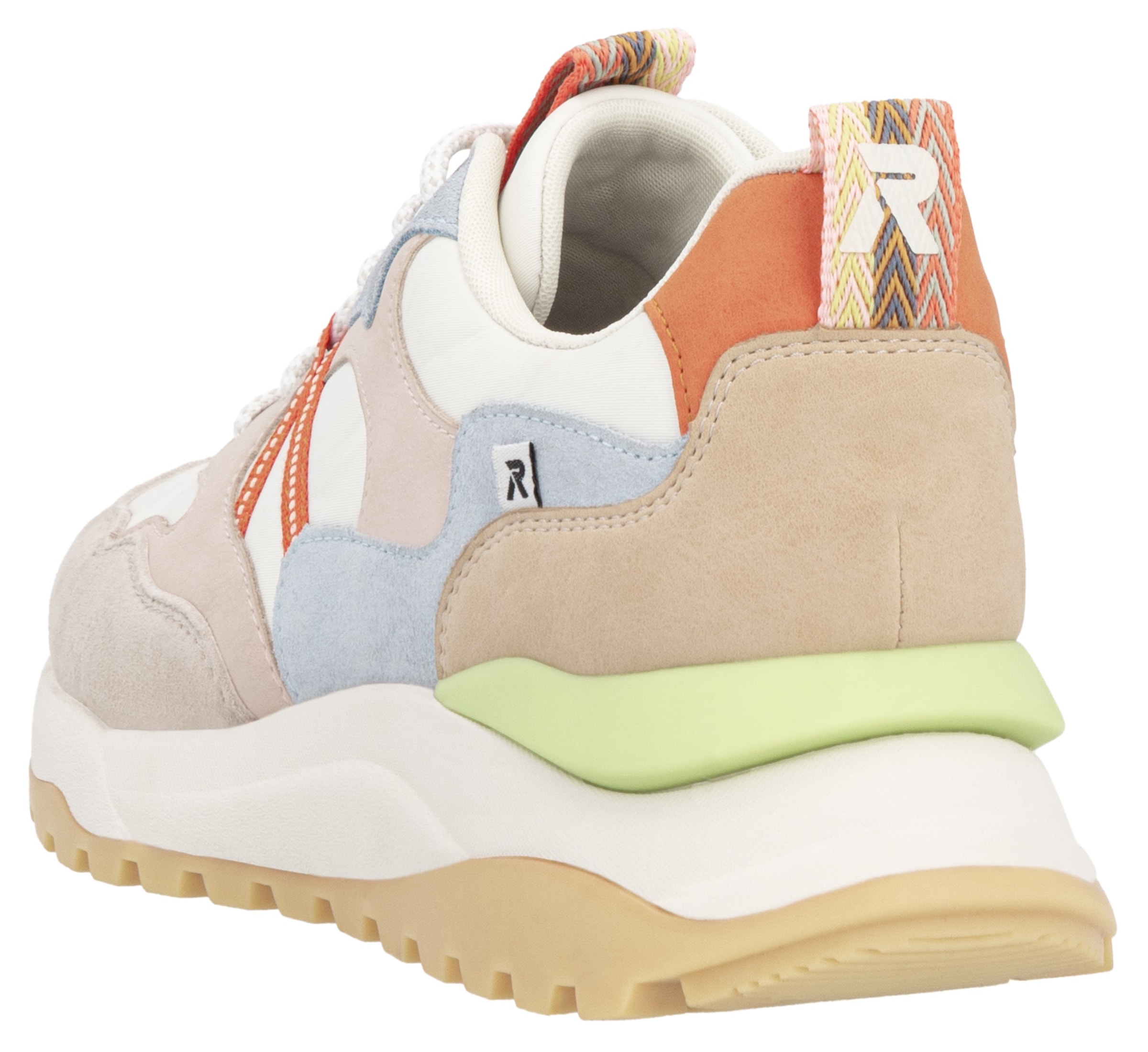 RIEKER Sport Keilsneaker »Bel Air«, Freizeitschuh, Halbschuh, Schnürschuh mit herausnehmbarem Fußbett