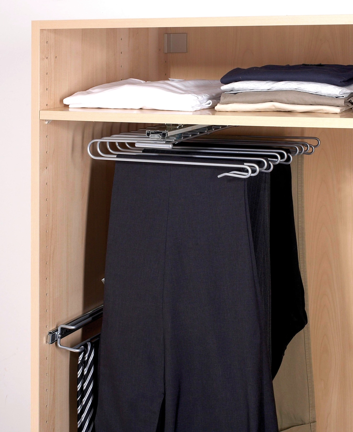 WENKO Hosenauszug »Modell Universal«, Schrankauszug für 12 Hosen, Hosenhalter für den Kleiderschrank