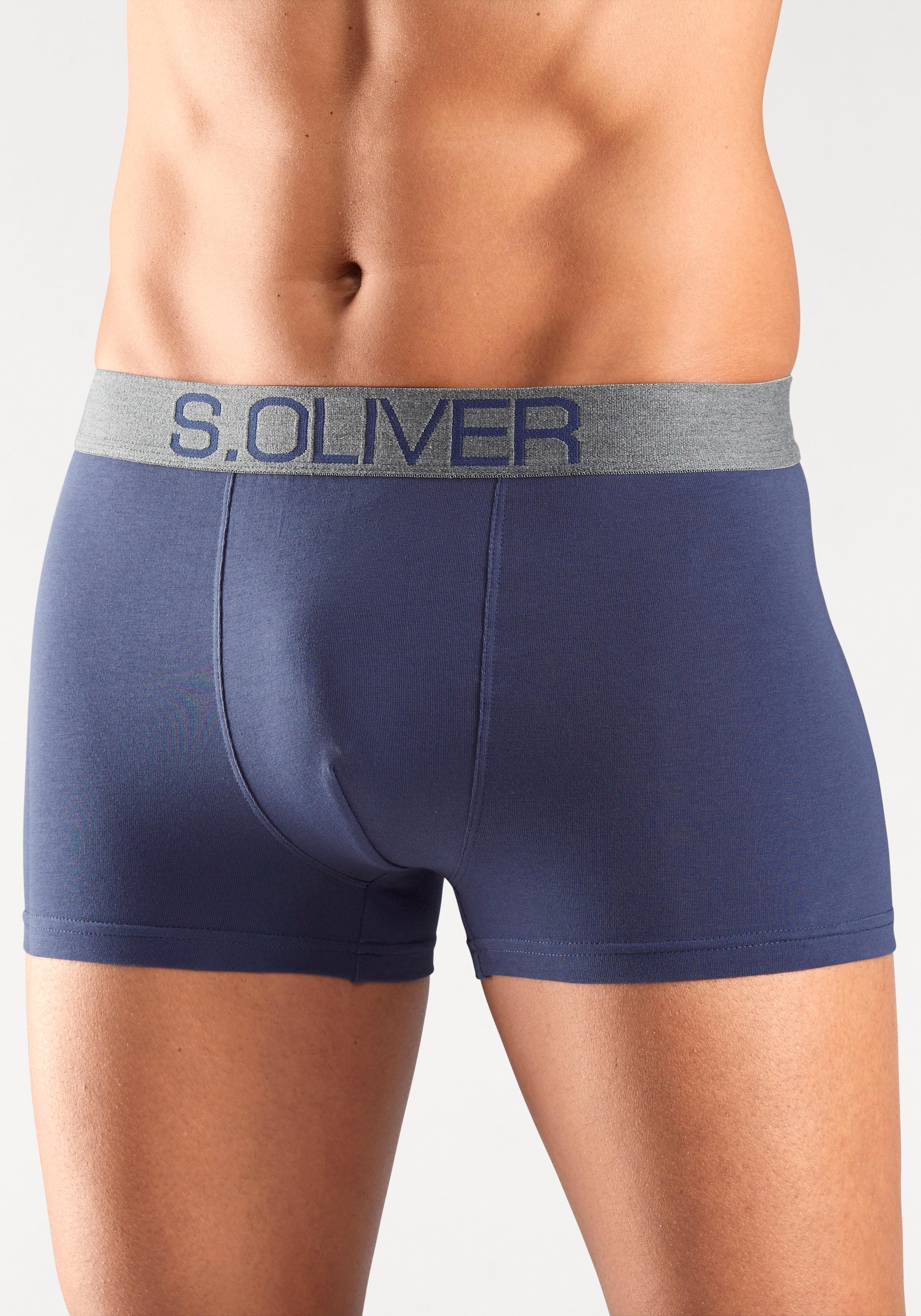 s.Oliver Boxer »Boxershorts für Herren«, (Packung, 4 St.), mit kontrastfarbenem Webbund