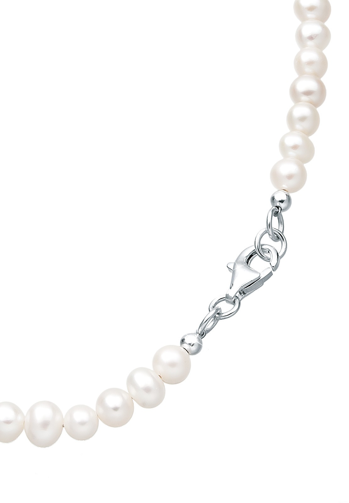 Elli Perlenkette »Halskette Collier Süßwasserzuchtperle Zirkonia 925 Silber«