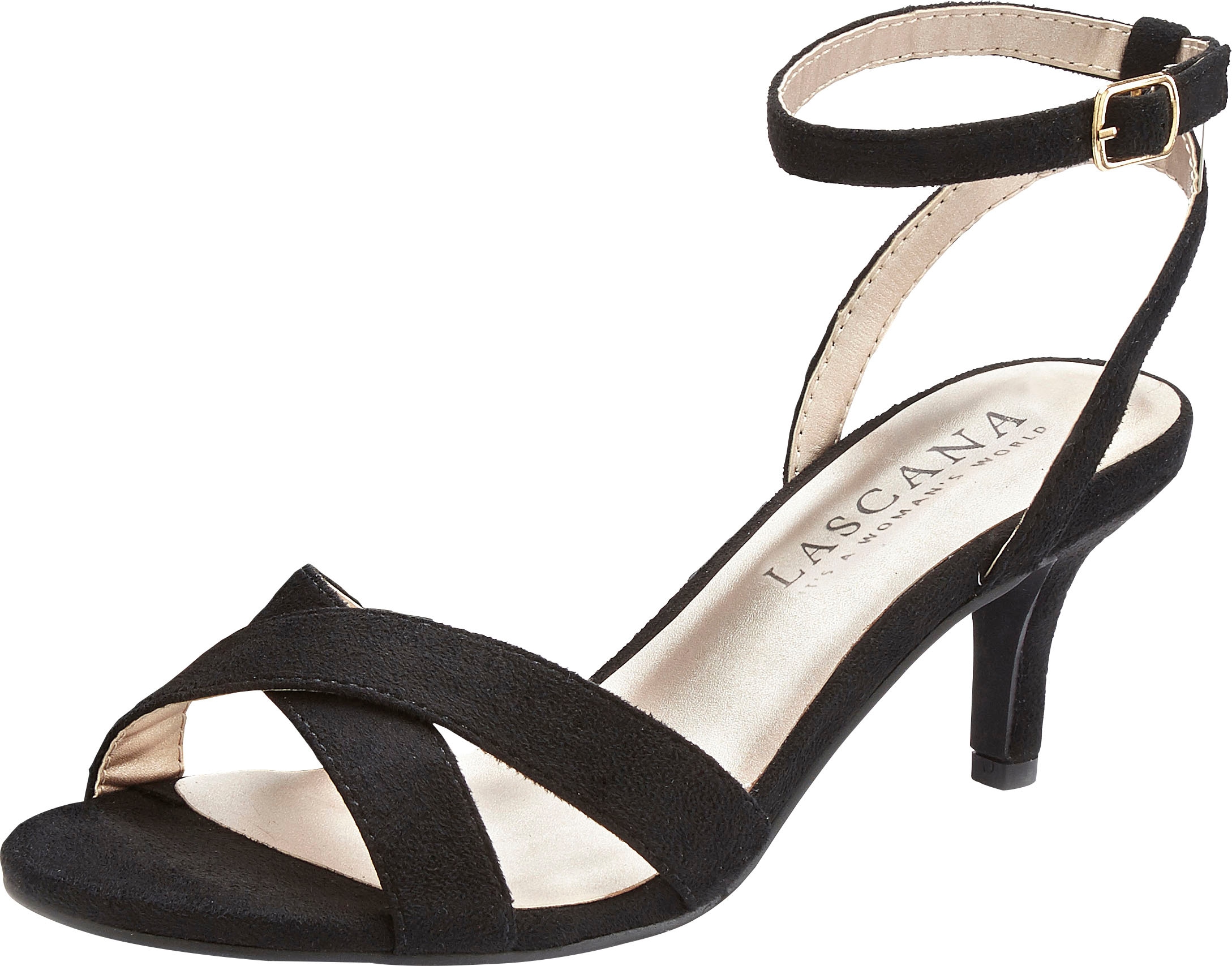 LASCANA Sandalette, High-Heel-Sandalette, Riemchensandalette, Sommerschuh VEGAN