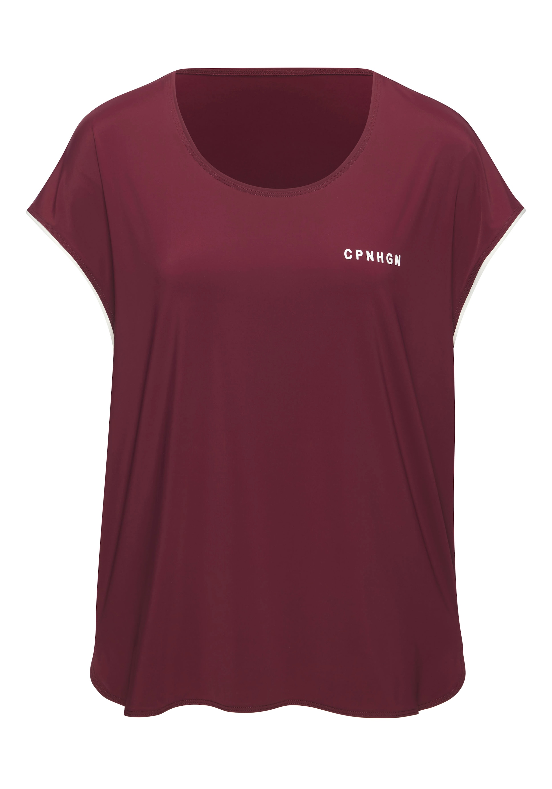 Copenhagen Studios Funktionsshirt mit weitem Armausschnitt