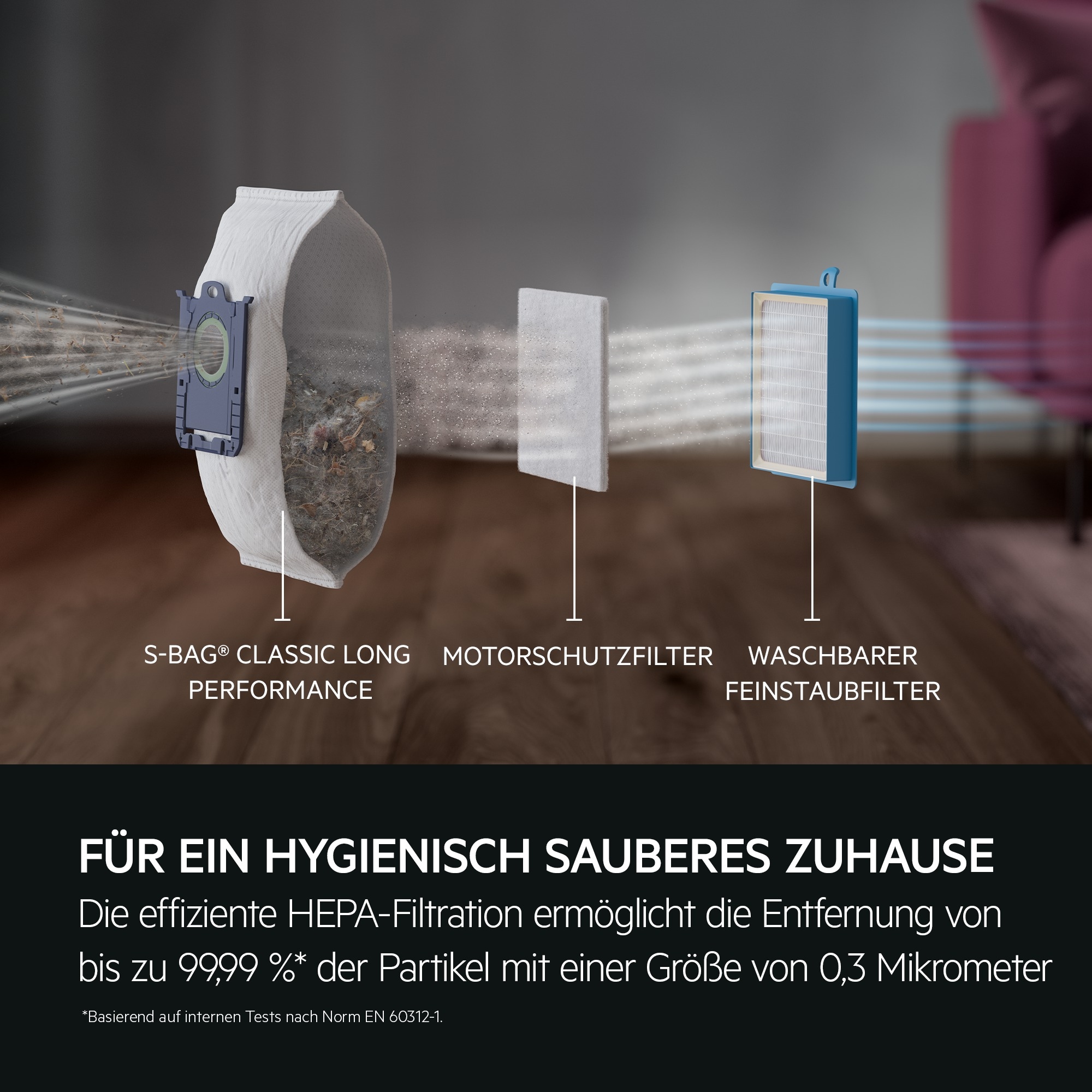 AEG Bodenstaubsauger »CLEAN 6000 (AB61C2DBS)«, 750 W, mit Beutel, hohe Saugleistung, inkl. Zusatzdüsen, 55 % Recyclingkunststoff