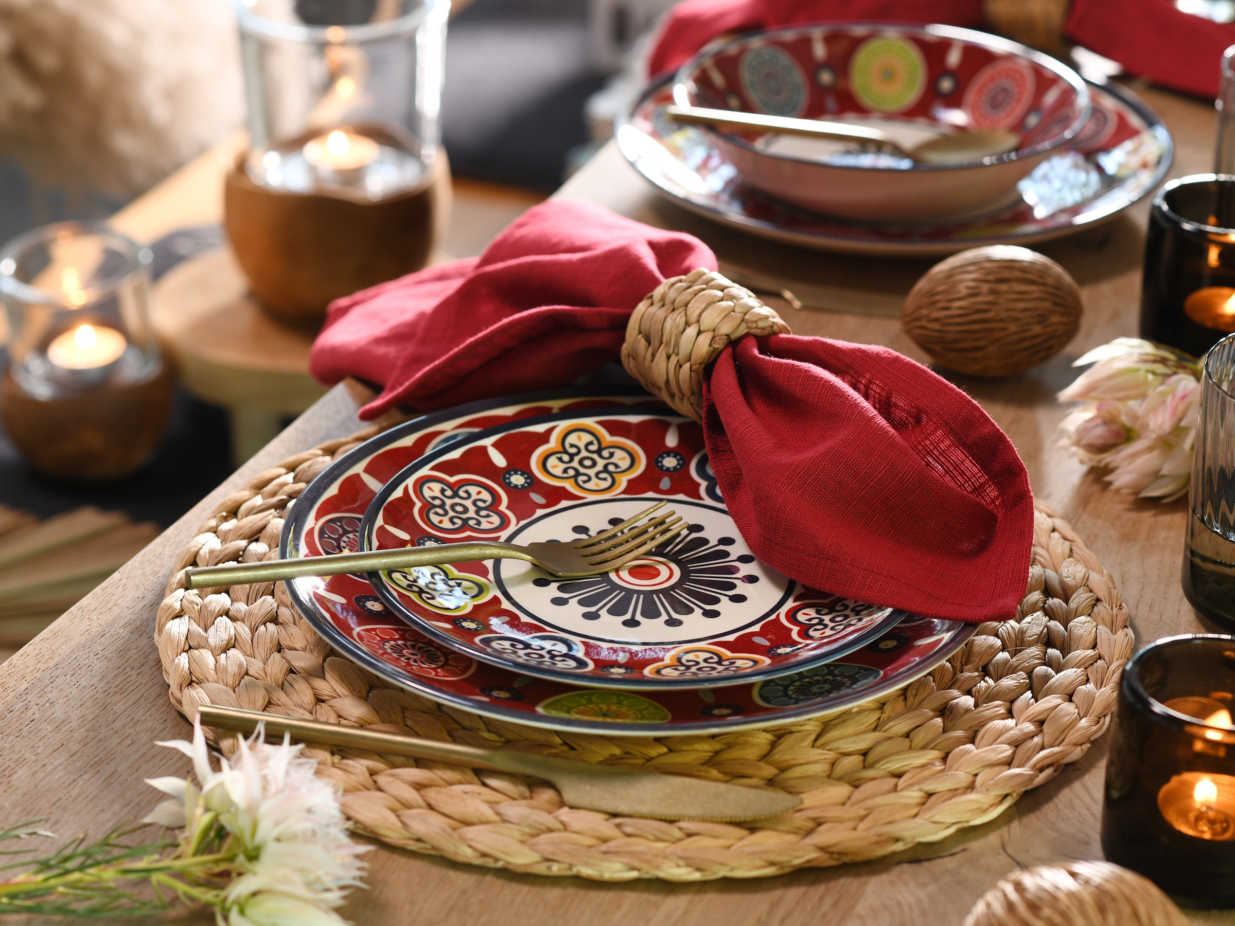 CreaTable Teller-Set »Sumaya, Teller Set 18-tlg« Mandala Motive