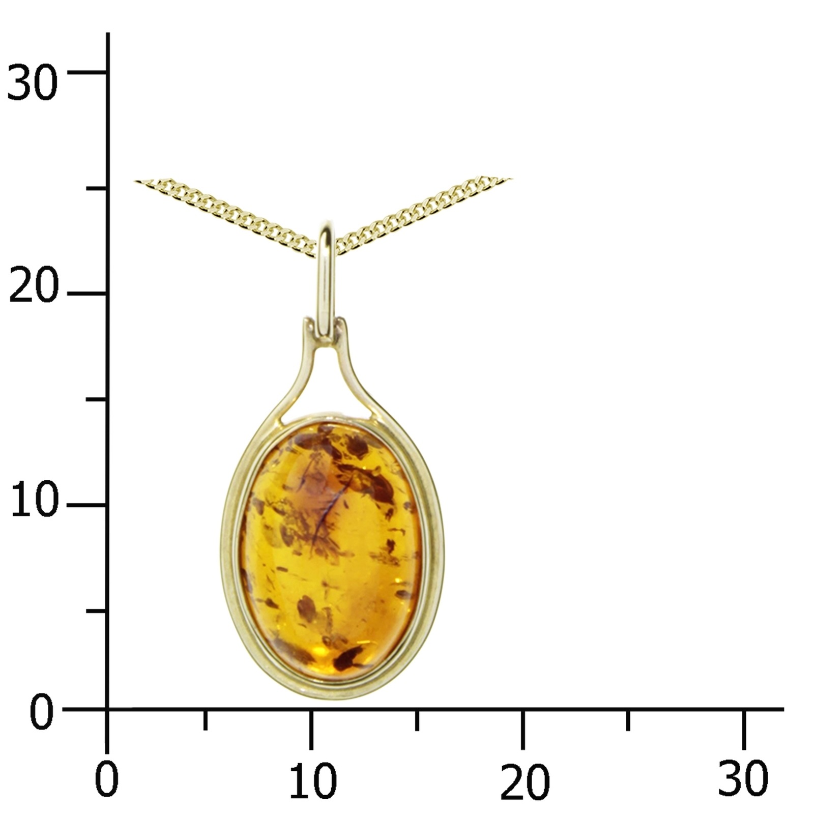 OSTSEE-SCHMUCK Kette und Anhänger Set »- Marga - Gold 333/000 - Bernstein«