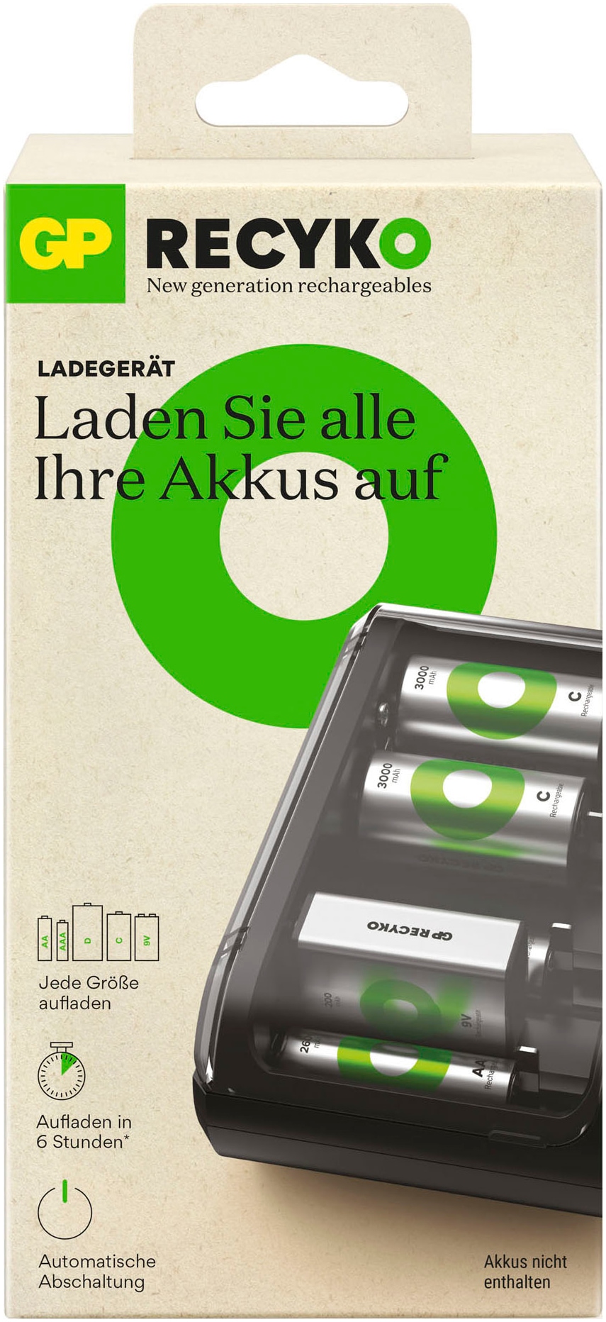 GP Batteries Batterie-Ladegerät »ReCyko B631 Universell für AA/AAA/C/D/9V Akkus«