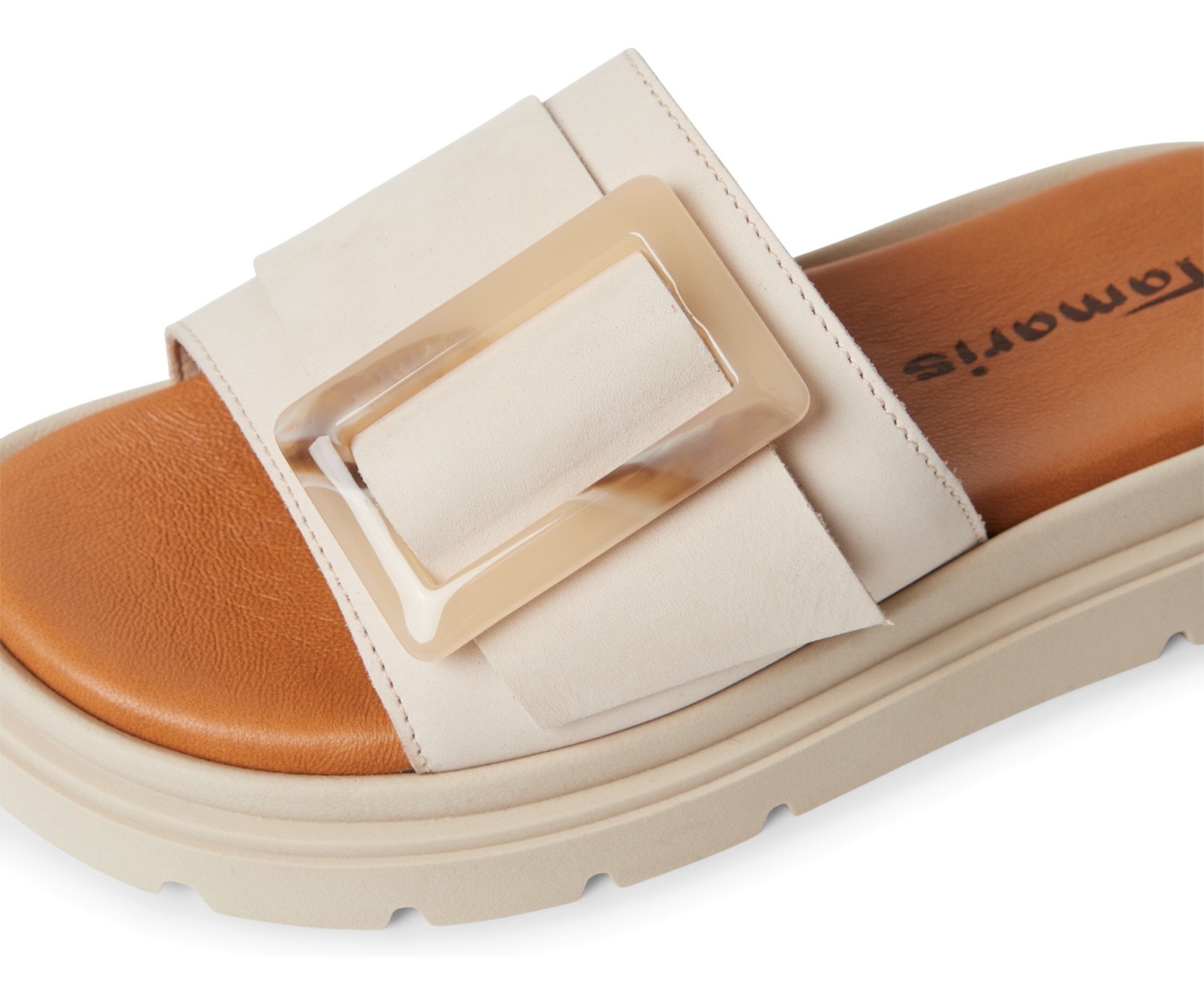 Tamaris Pantolette, Plateau, Sommerschuh mit modischer Zierschnalle