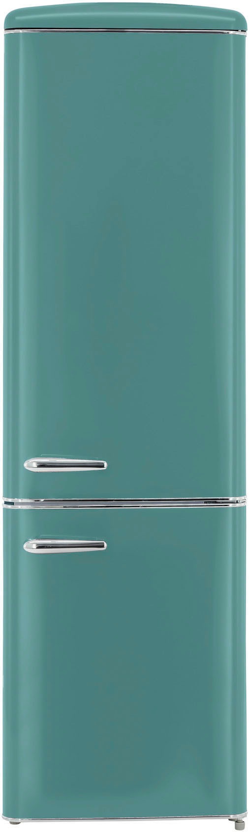 Exquisit Kühl-/Gefrierkombination »RKGC250-70-H-160E taubenblau« 181 cm hoch 55 cm breit 244 L Volumen, 4 Sterne Gefrieren in blau