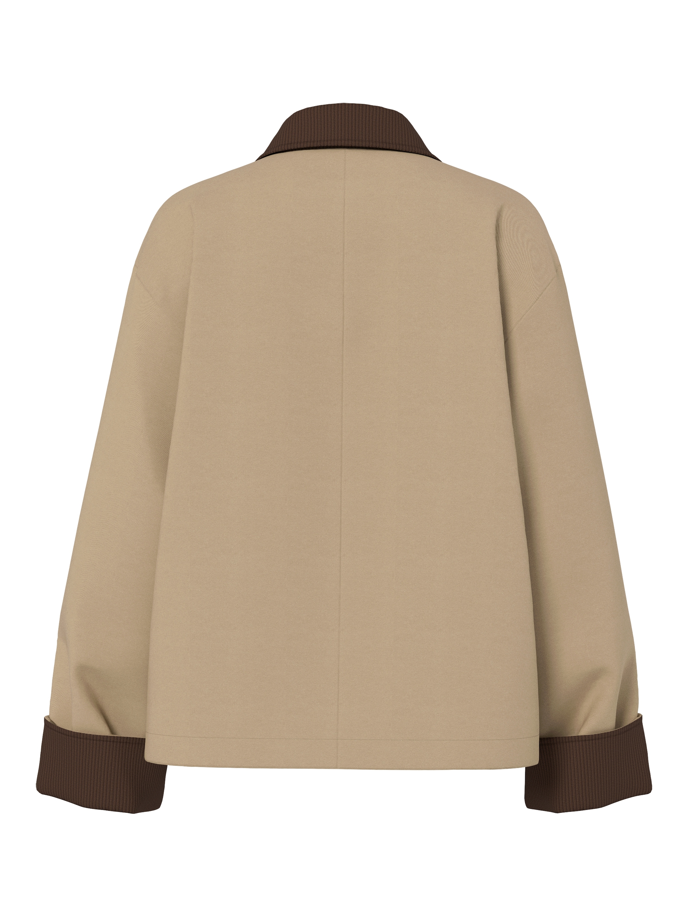 pieces Kurzjacke »PCJORMA SHORT LIGHT JACKET NOOS BC« mit farblich abgesetztem Kragen und Bündchen