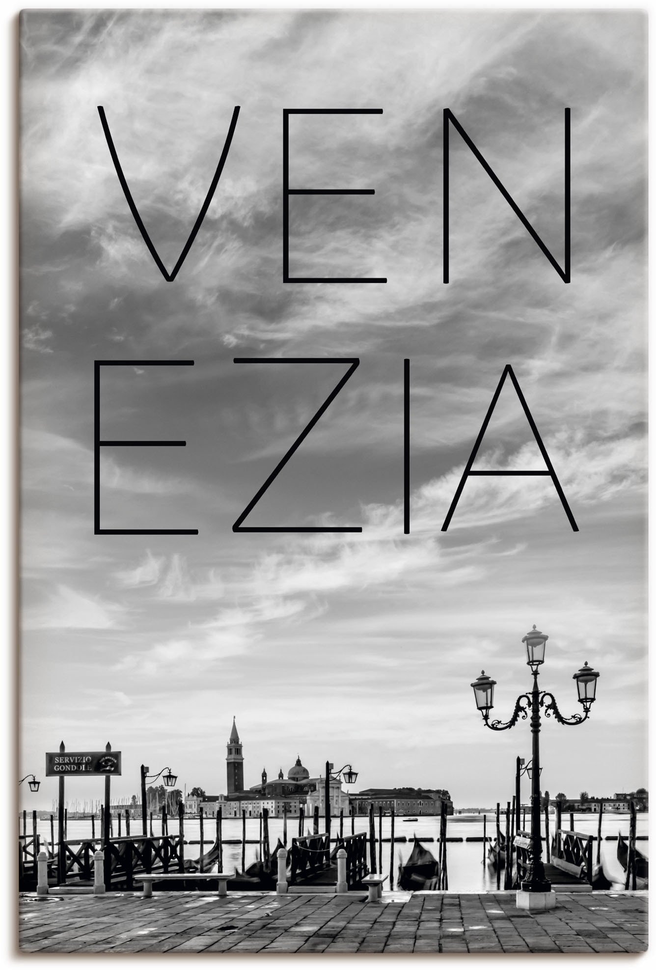 Artland Wandbild »Gondeln am frühen Morgen in Venedig«, Venedig, (1 St.),  als Leinwandbild in verschied. Größen online bei OTTO