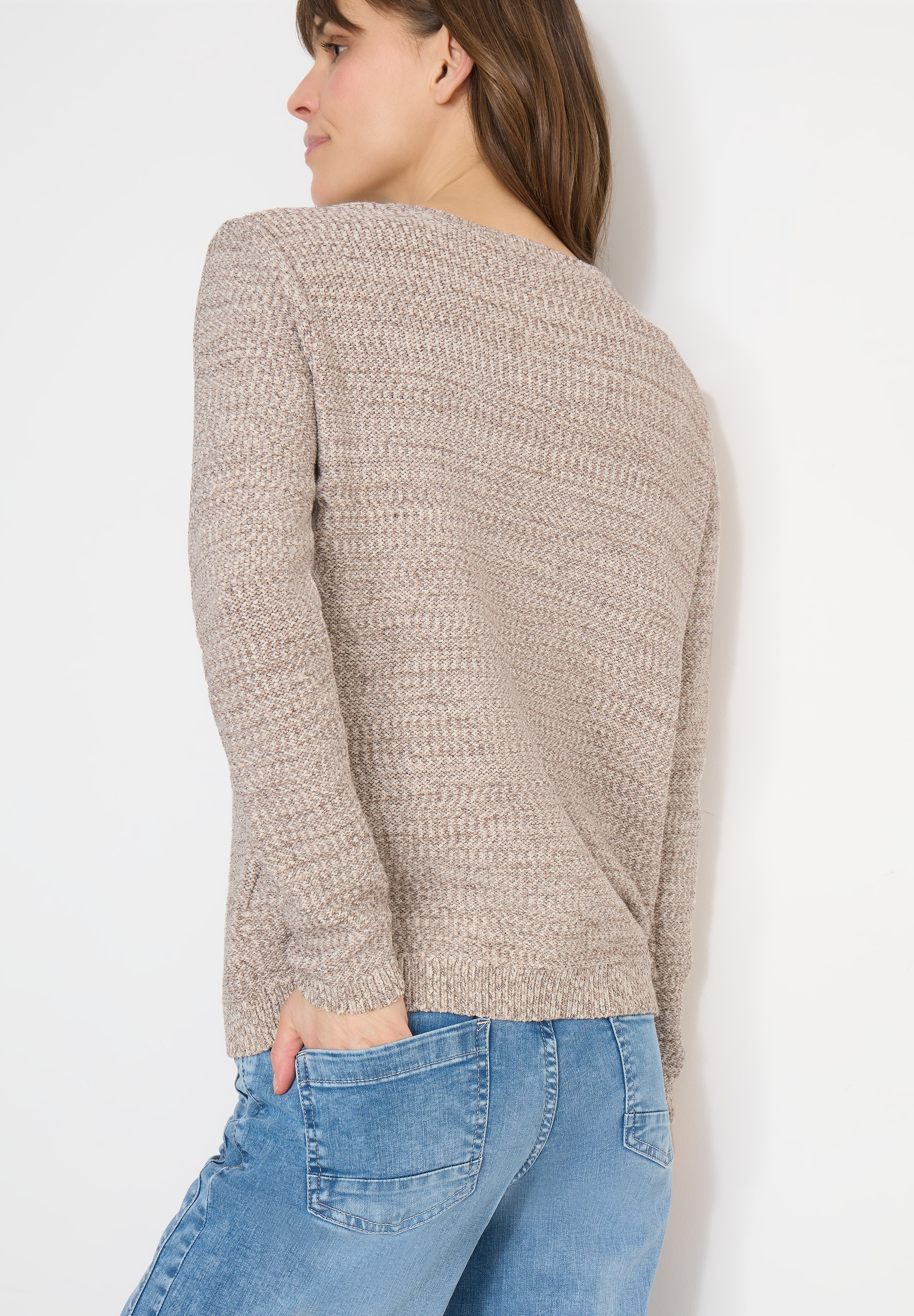 Cecil Strickpullover meliert, mit Rundhals