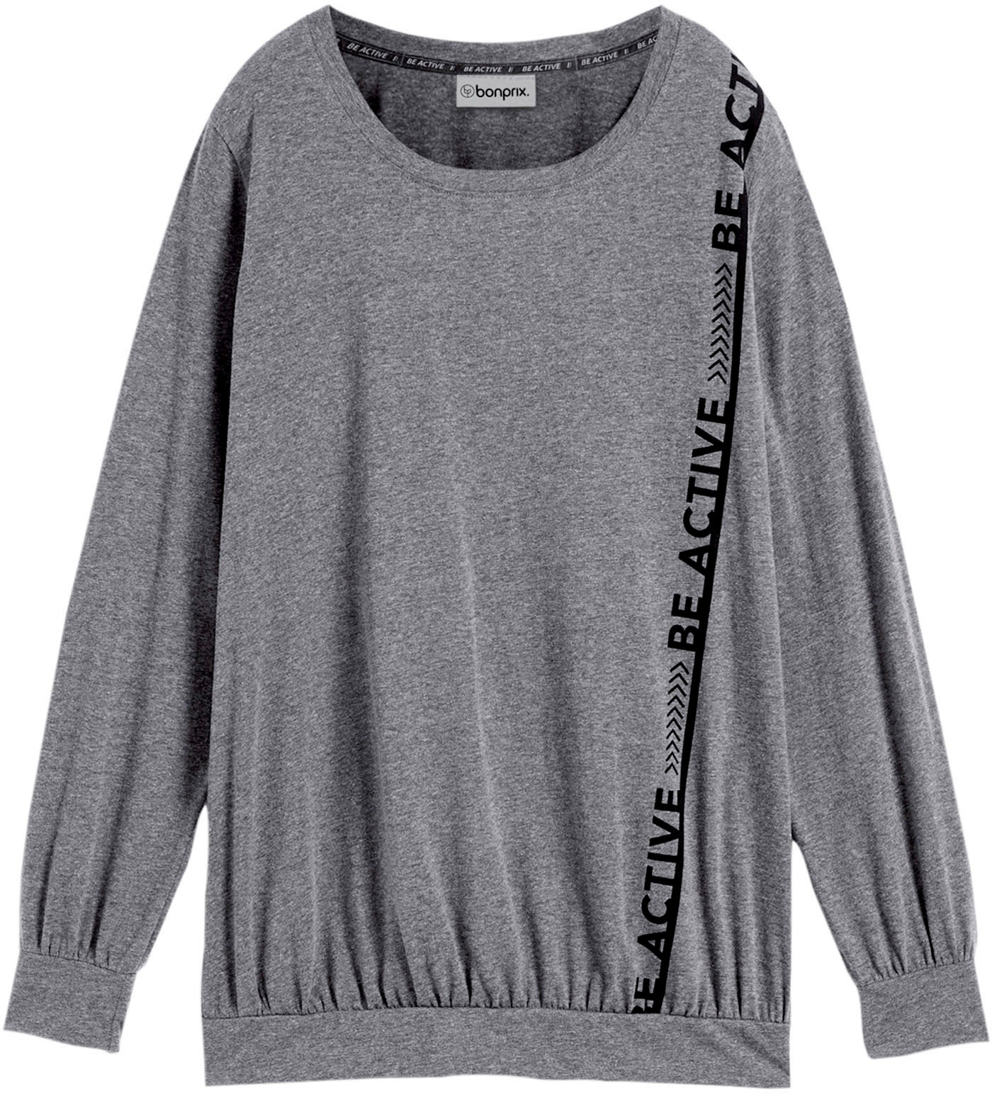 bonprix T-Shirt lässig geschnittene Passform, Langarm, aus Viskose