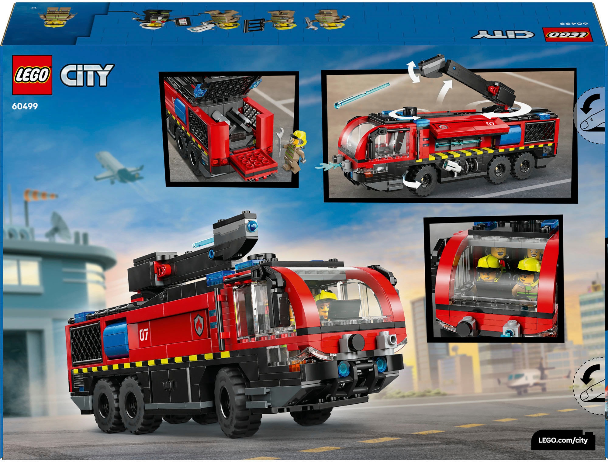 LEGO® Konstruktionsspielsteine »Flughafenlöschfahrzeug (60499), LEGO City« Made in Europe