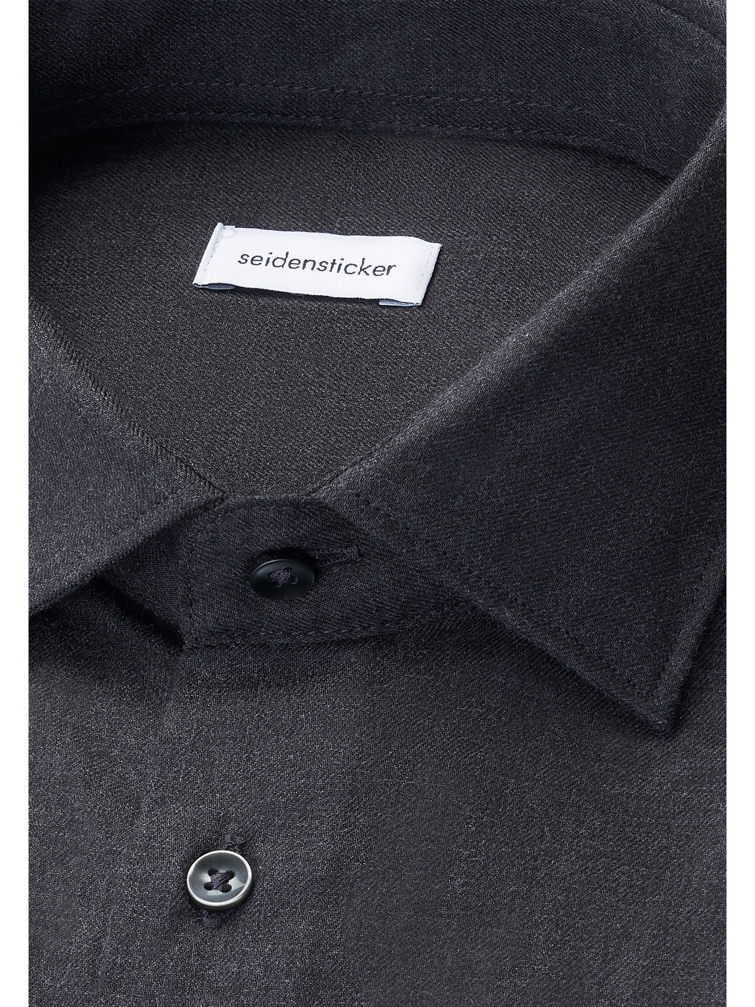 seidensticker Flanellhemd »Schwarze Rose« X-Slim 1/1 Kentkragen Uni