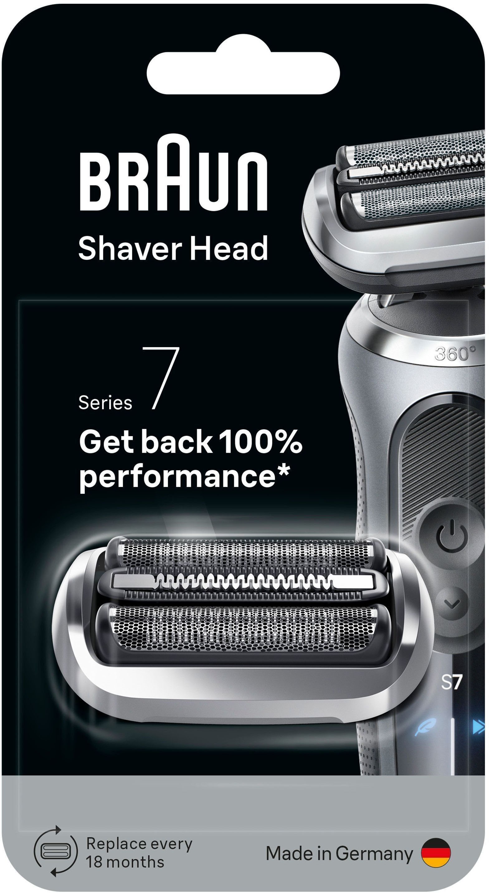 Braun Ersatzscherkopf »Series 7 74S«, Kompatibel mit Braun Series 7 Rasierern der Generation 70, 71 und 72