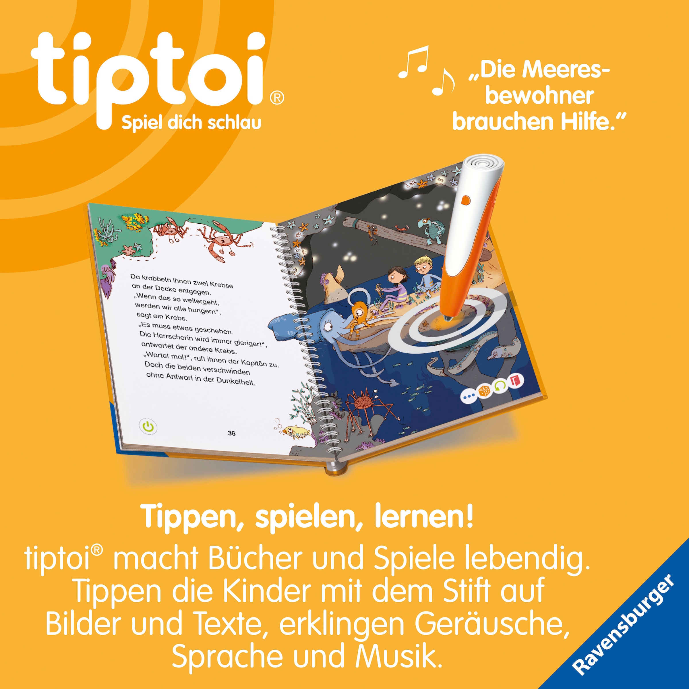 Ravensburger Buch »tiptoi® Lese-Lausch-Abenteuer Tiefsee«, Made in Europe