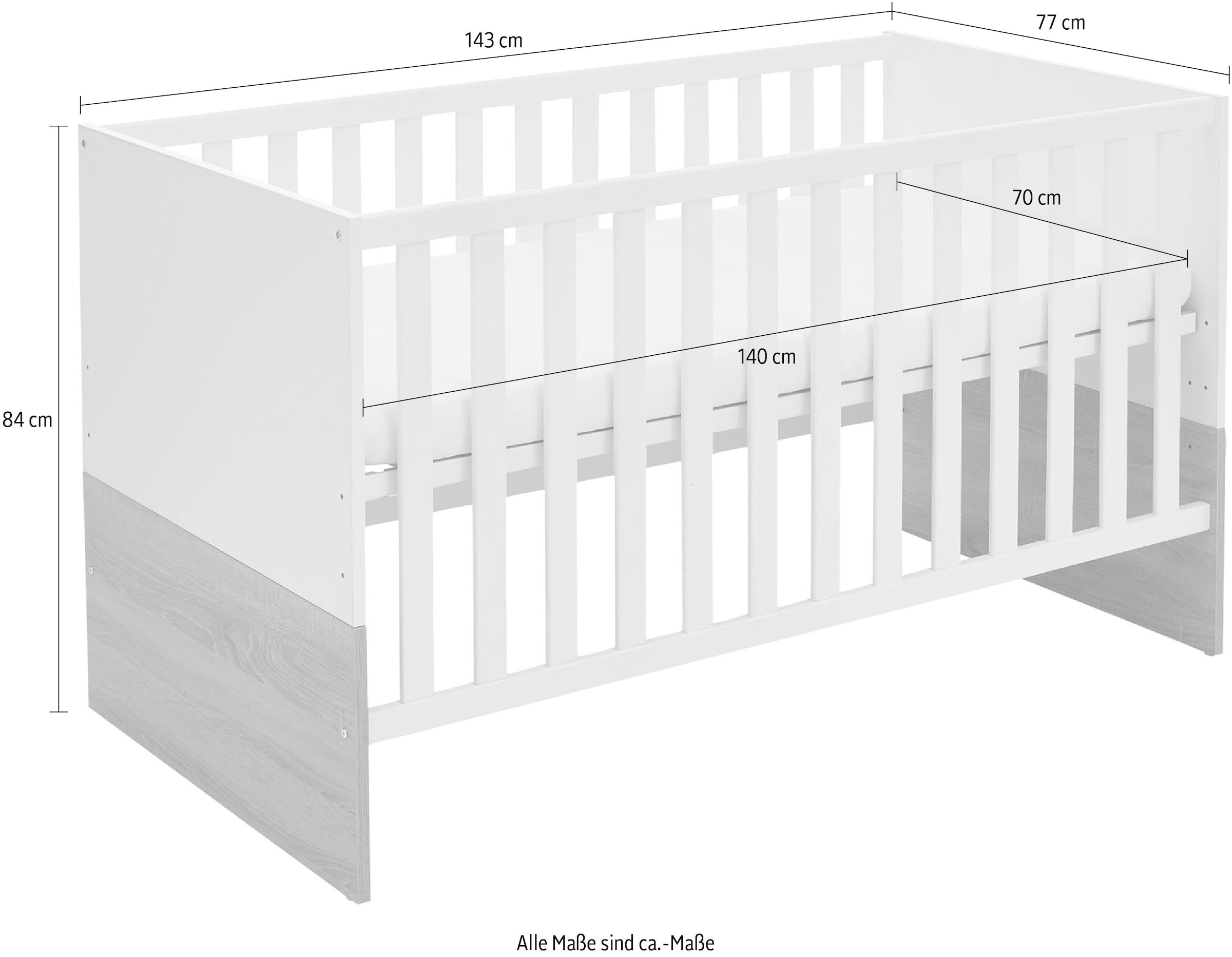 arthur berndt Babybett »Kinderbett »Jana« 70 x 140 cm«