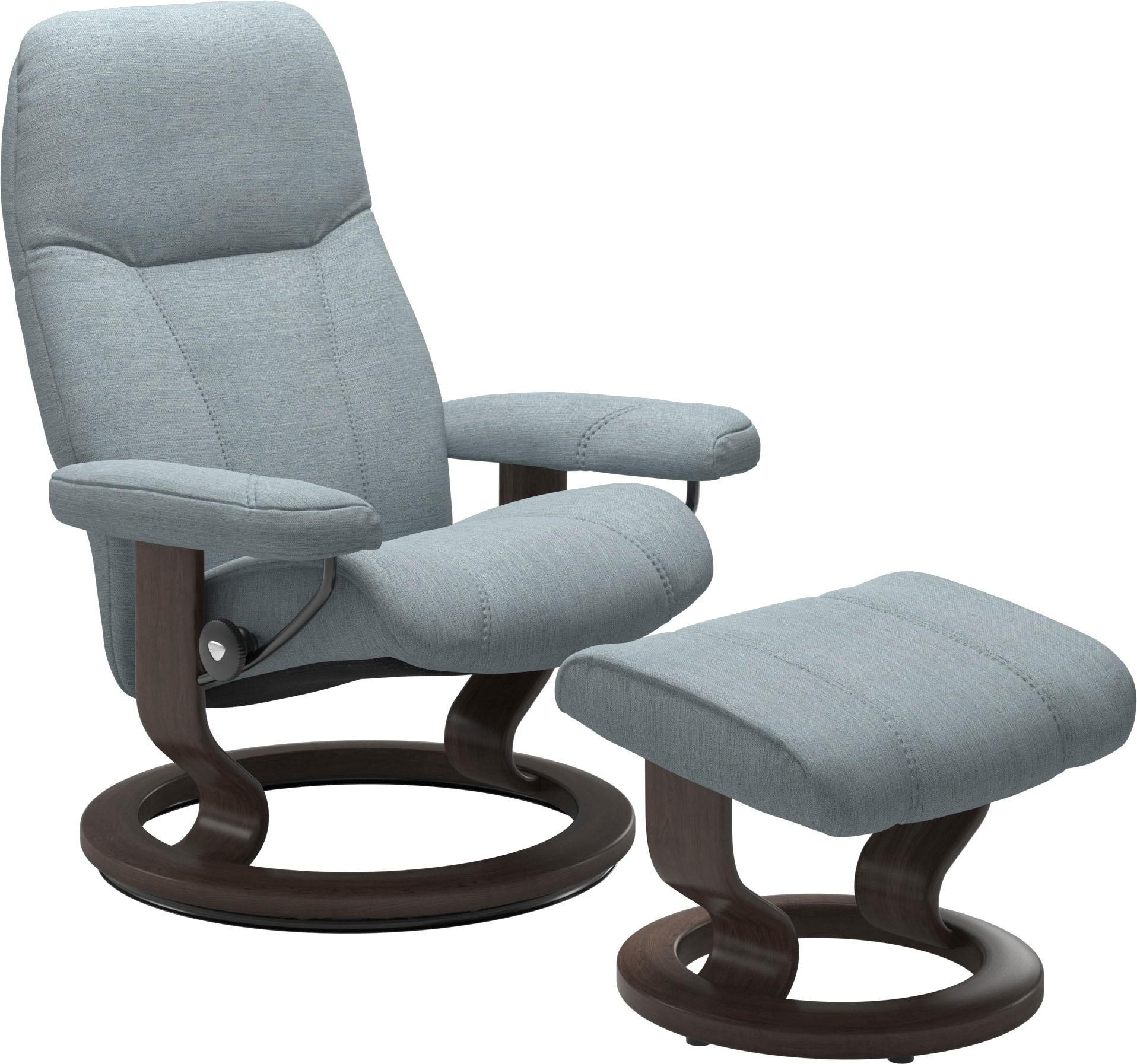 Stressless® Relaxsessel »Consul«, mit Hocker, mit Classic Base, Größe S, Gestell Wenge