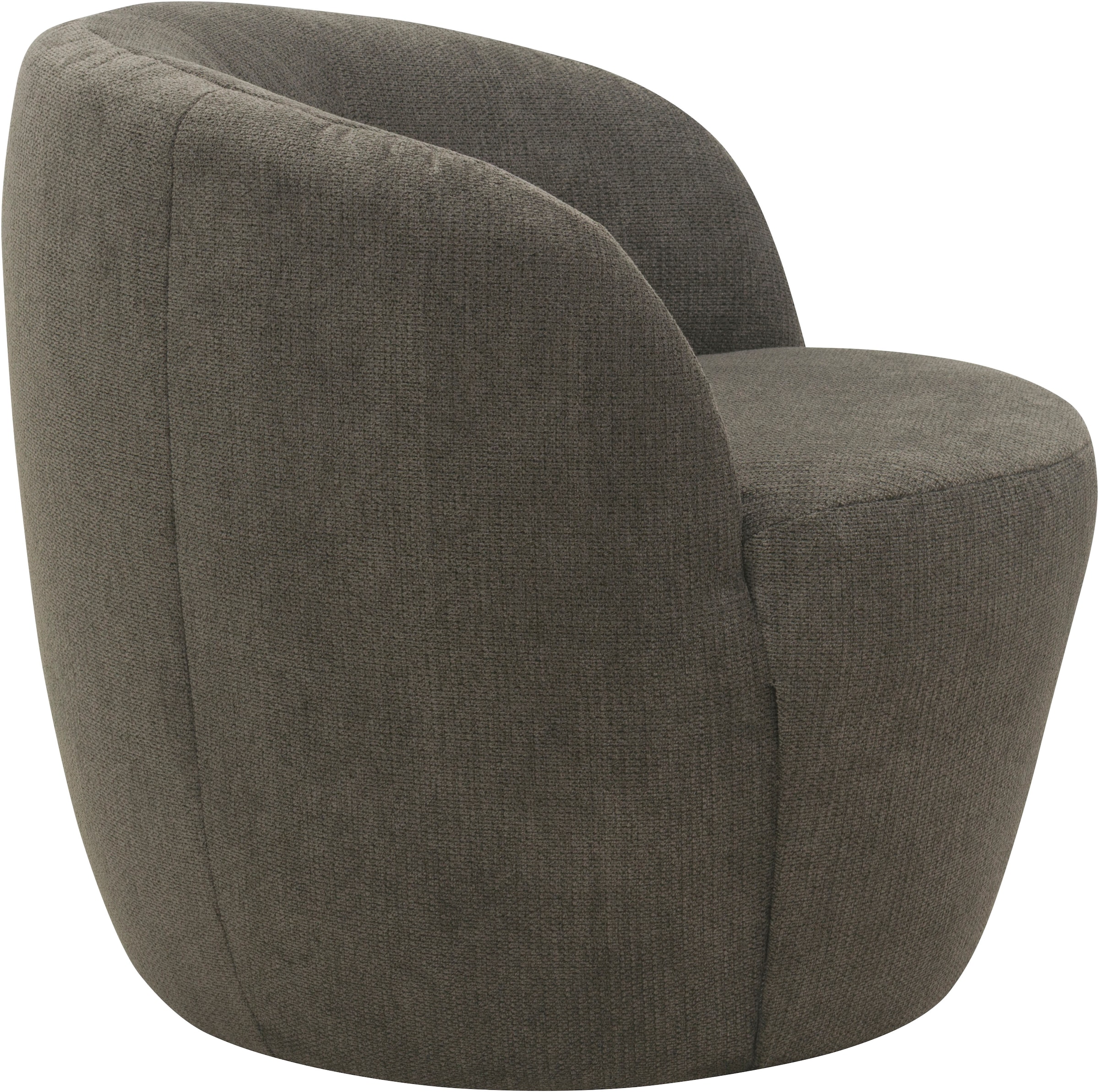 DOMO collection Sessel »Obidos moderner Loungesessel«, Struktur weich, schlammfarben