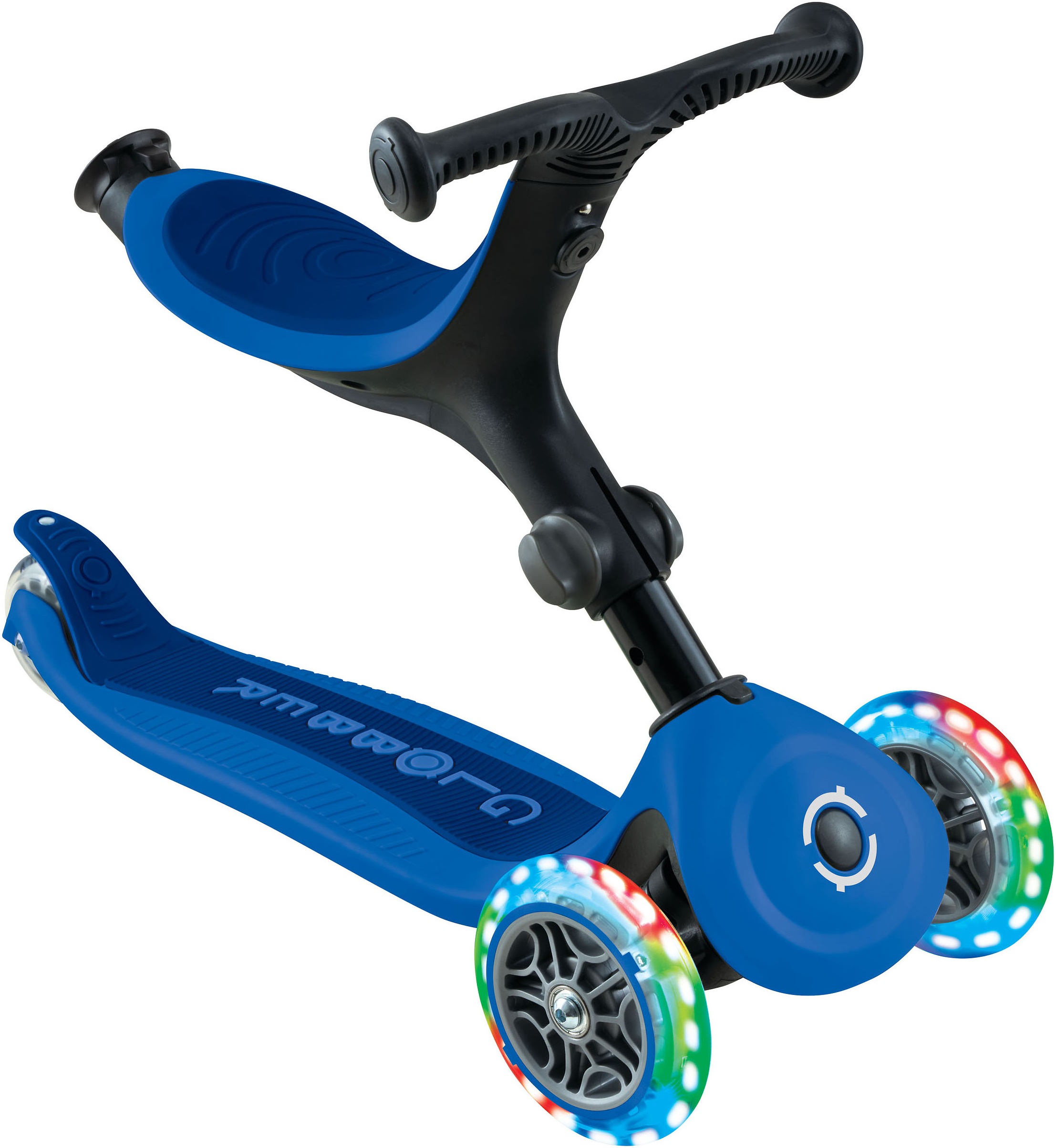 Globber Tretroller »GO-UP ACTIVE LIGHTS mit Leuchtrollen« Dreirad, Laufrad und Scooter