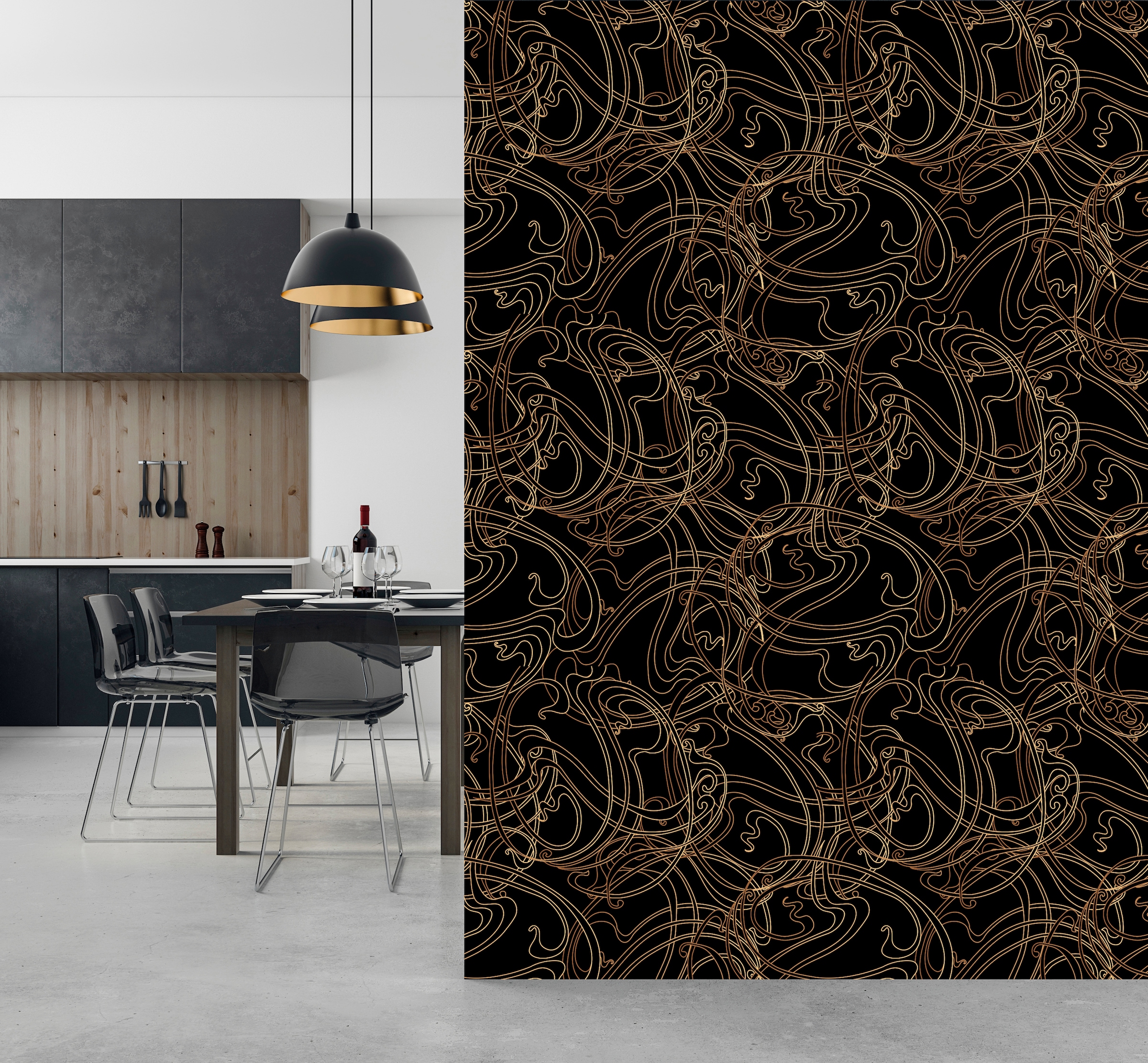 queence Vinyltapete »Janne« Barock | Kunst | bedruckt glatt 90x250cm, selbstklebend, kinderleichte Anbringung, , Sticker