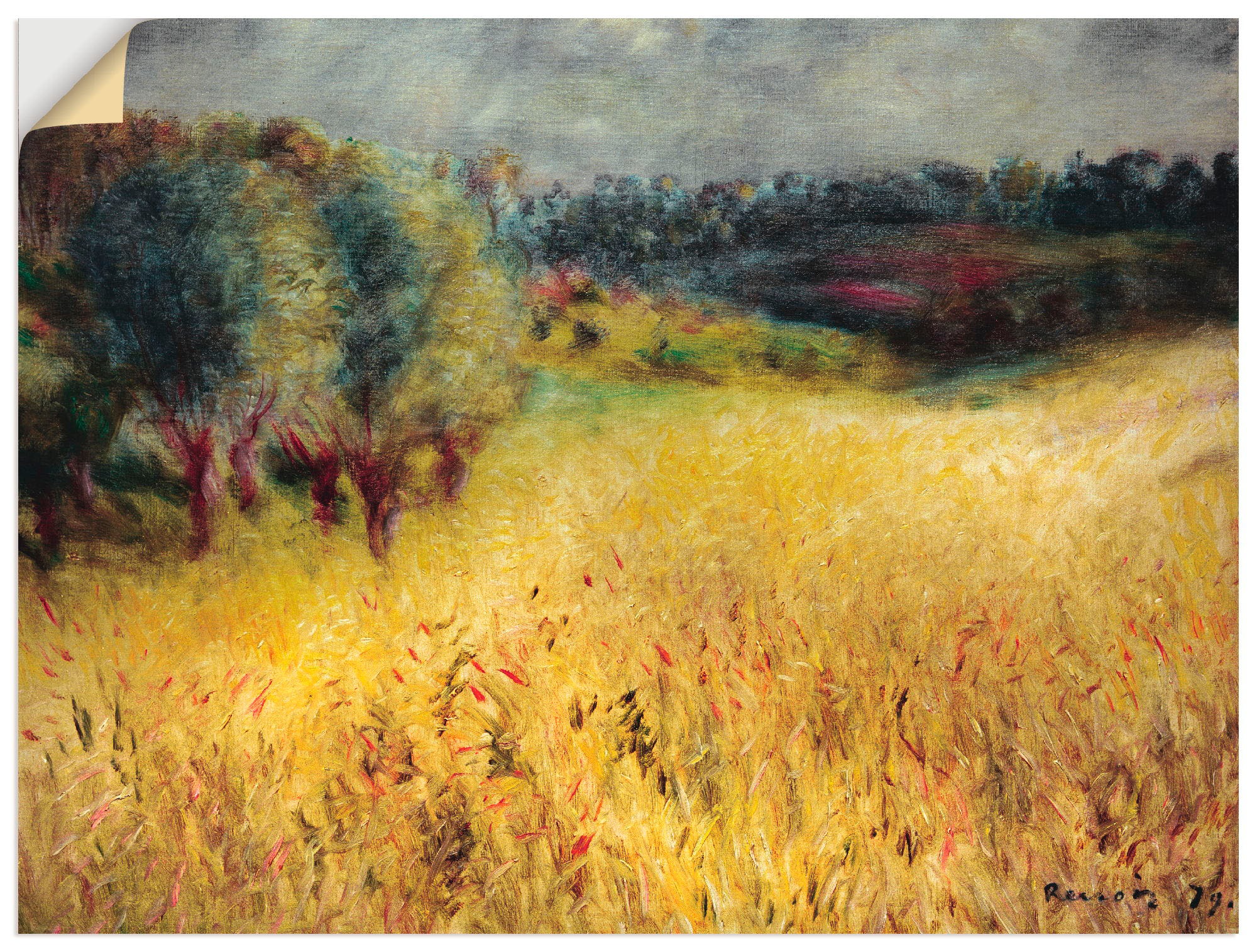 Artland Wandbild »Das Kornfeld«, Felder, (1 St.), in vielen Größen & Produktarten -Leinwandbild, Poster, Wandaufkleber / Wandtattoo auch für Badezimmer geeignet