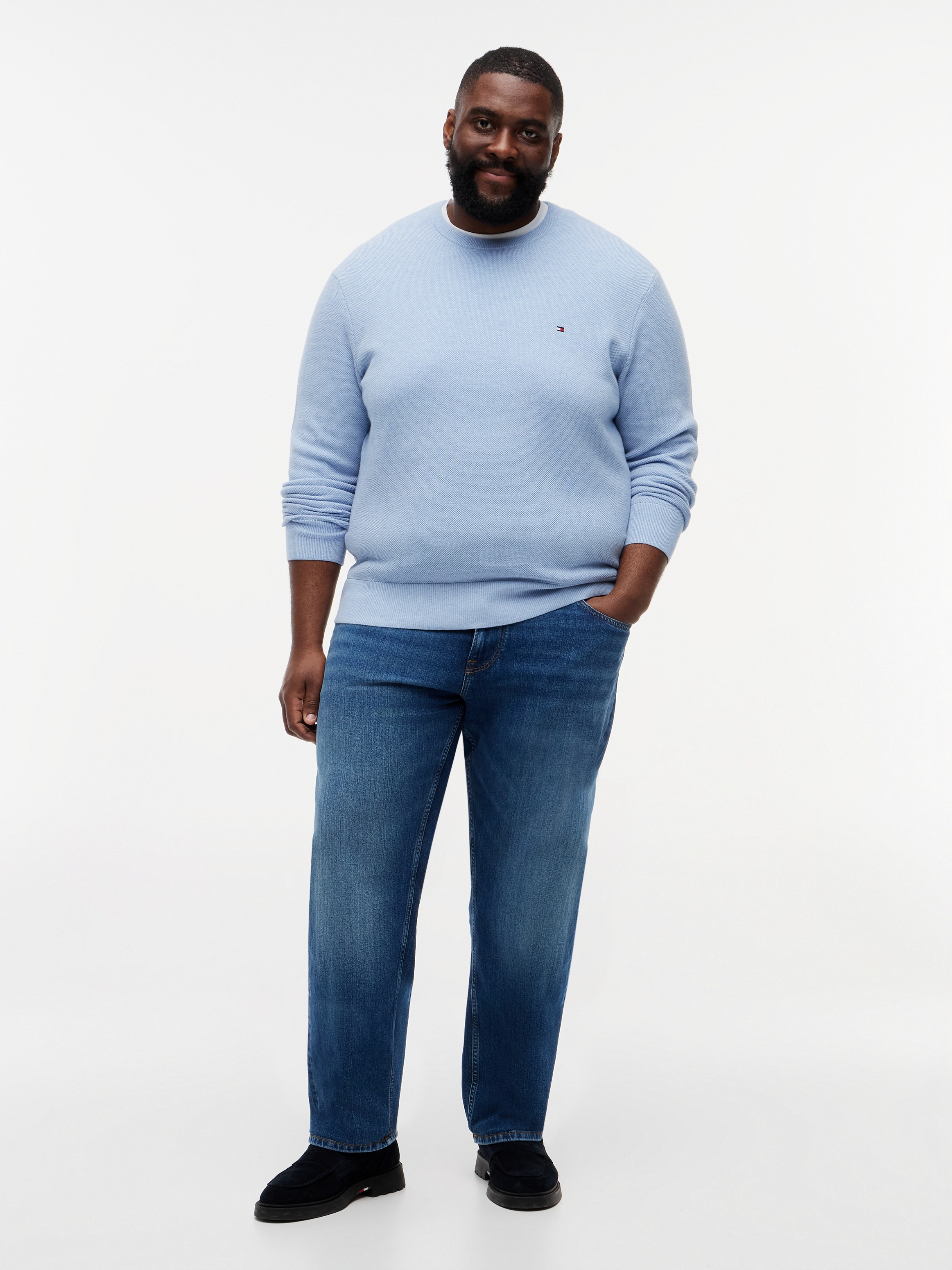 Tommy Hilfiger Big & Tall Rundhalspullover »ESSENTIAL STRUCTURE CREW NECK« Große Größen, regular fit