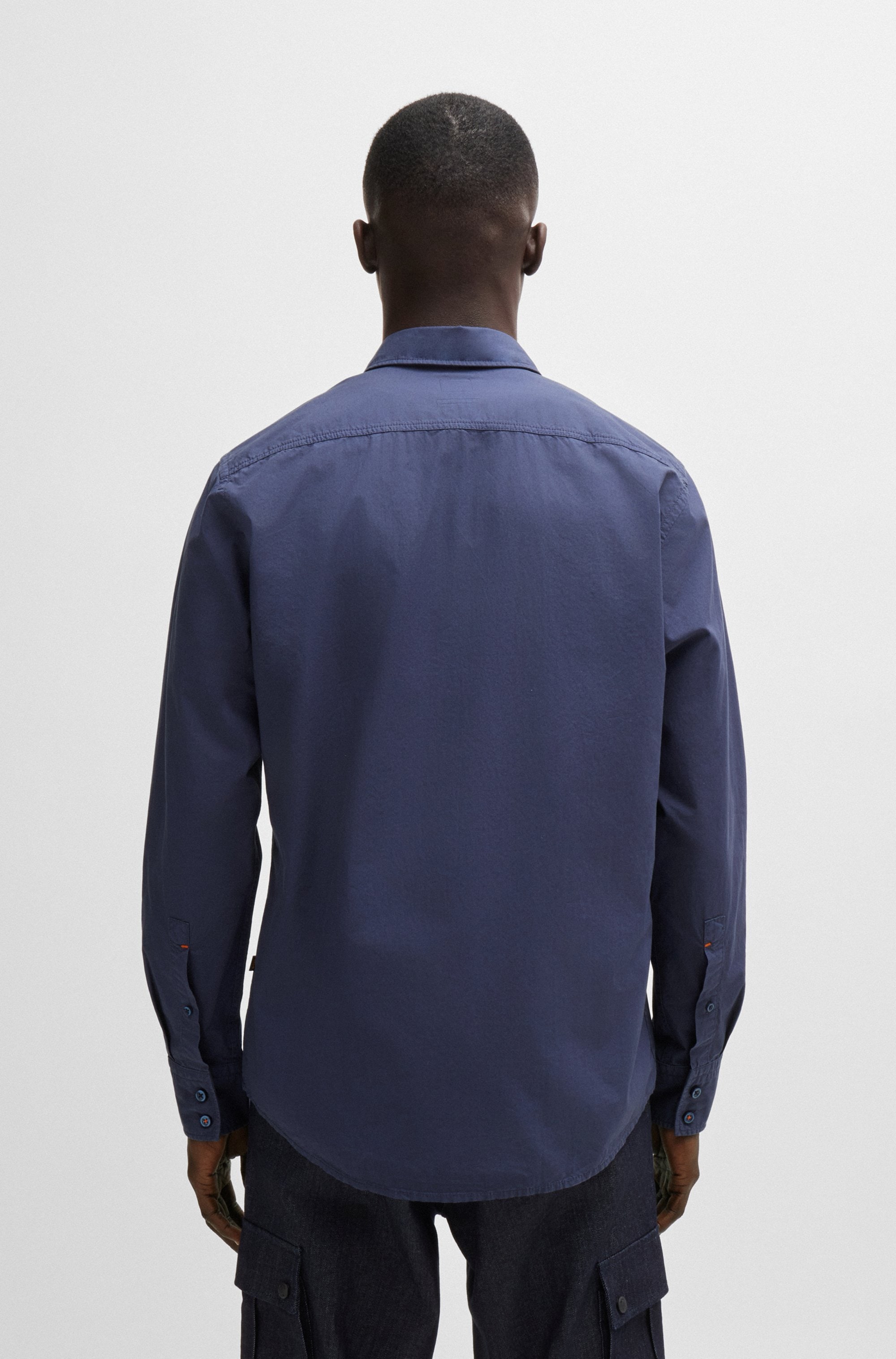 BOSS ORANGE Langarmhemd »Relegant«, mit BOSS Stickerei