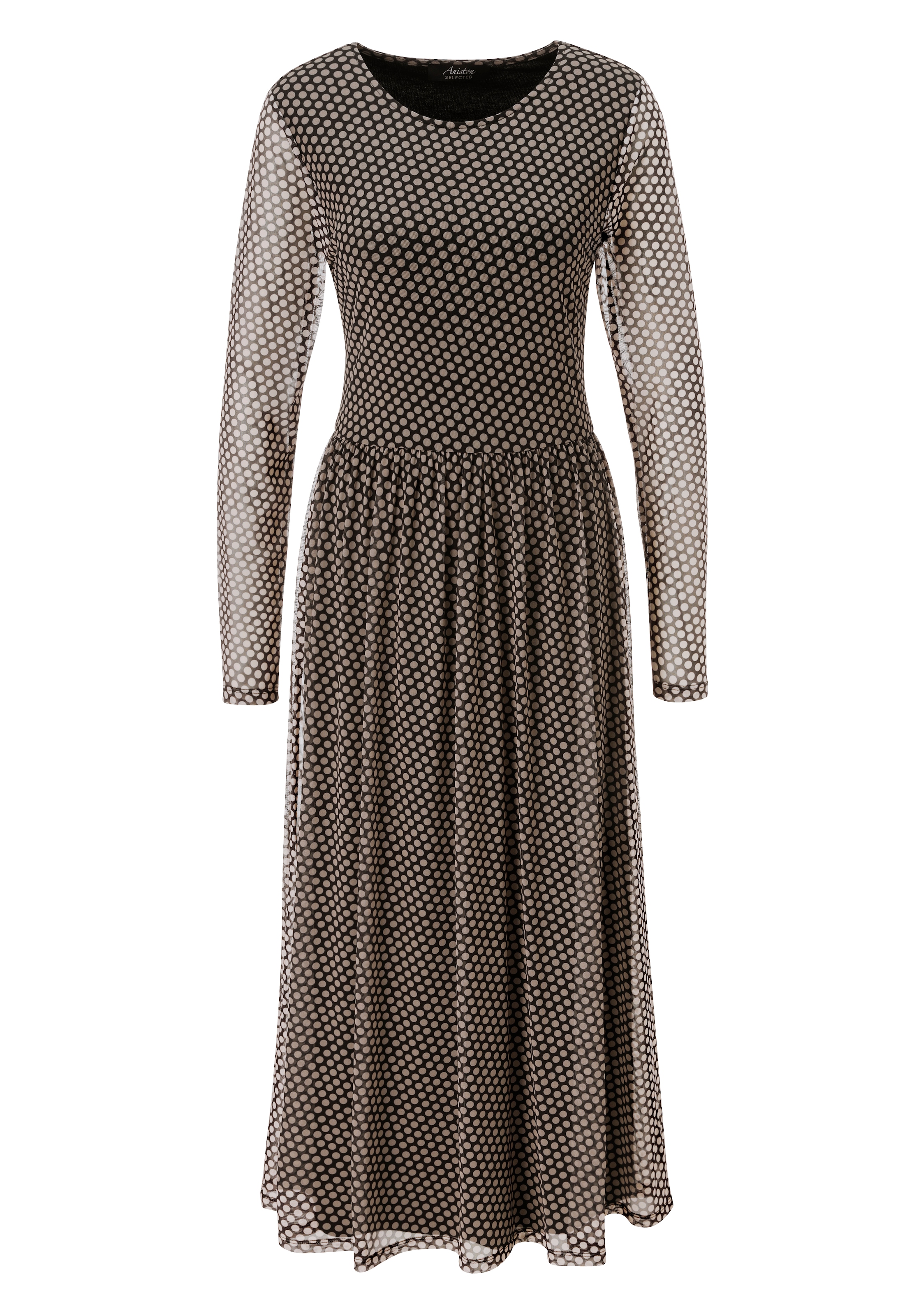Aniston SELECTED Midikleid in Mesh-Qualität und Gummizug in der Taille - NEUE KOLLEKTION
