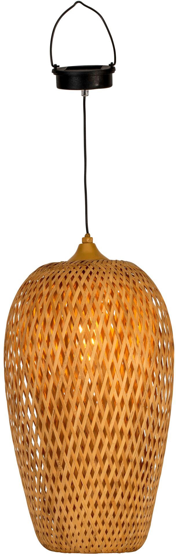 Pauleen LED Pendelleuchte »Sunshine Bliss Solarpendel Outdoor Bambus/Rattan/Kunststoff/Metall«, 1 flammig, Solar