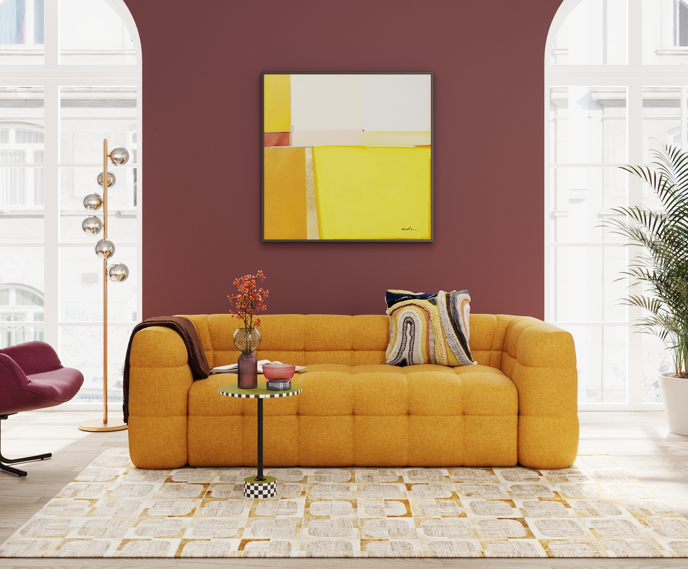 Kare Design Dekokissen »Lava, Kissenhülle mit Füllung, 45x45 cm« stützt Kopf und Nacken angenehm und sorgt für erholsamen Schlaf