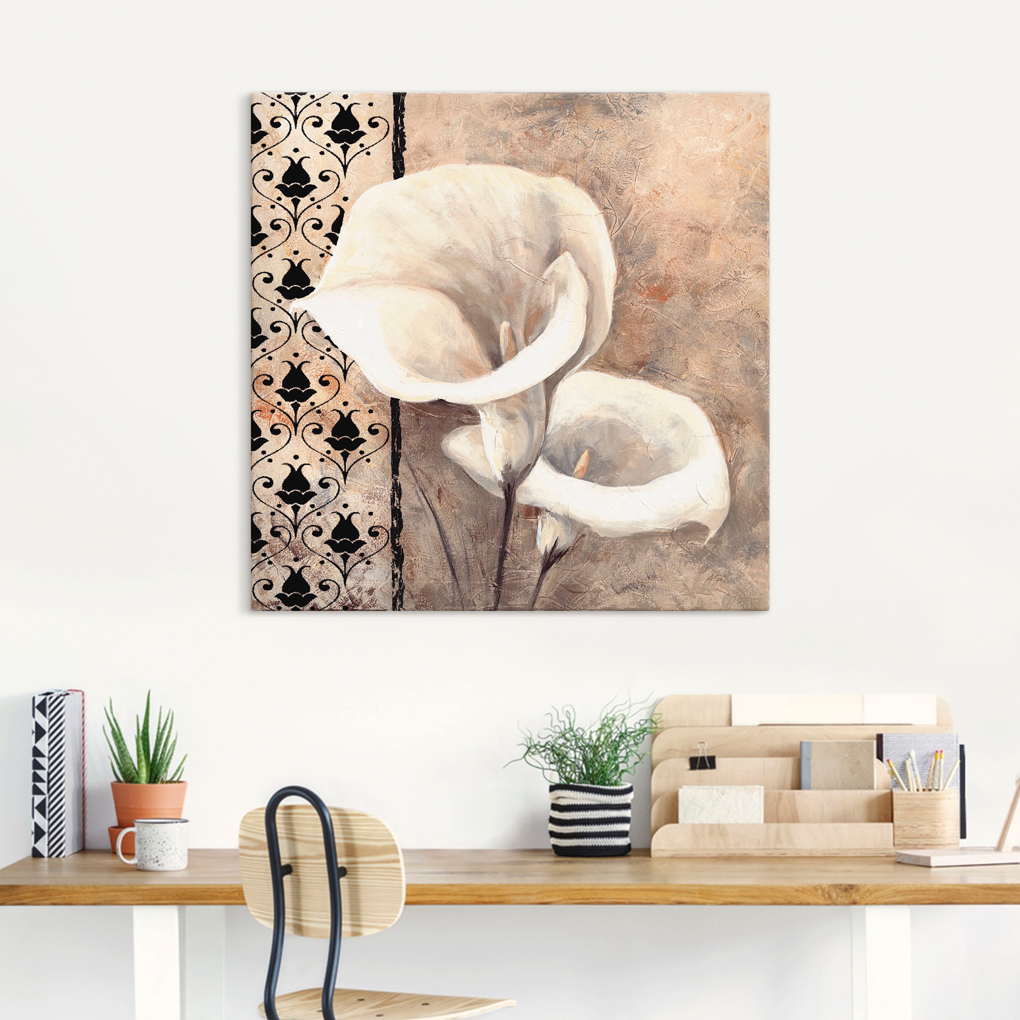 Artland Leinwandbild »Klassische Callas« Blumenbilder 1 Stk. tlg. als Alubild, Outdoorbild, Leinwandbild, Poster in verschied. Größen