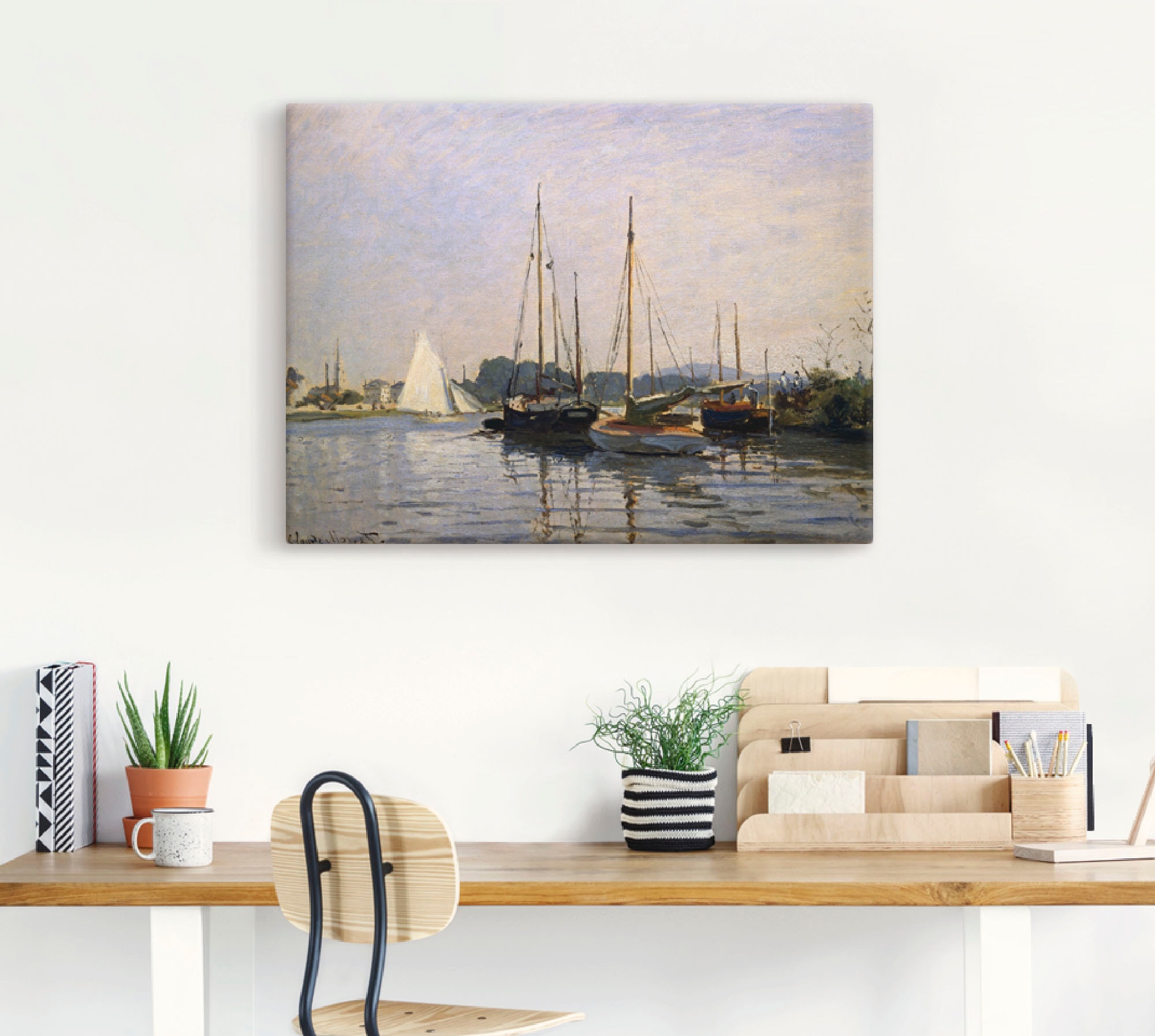 Artland Leinwandbild »Segelboote in Argenteuil. Gegen 1872/73«, Boote & Schiffe, (1 St.), auf Keilrahmen gespannt
