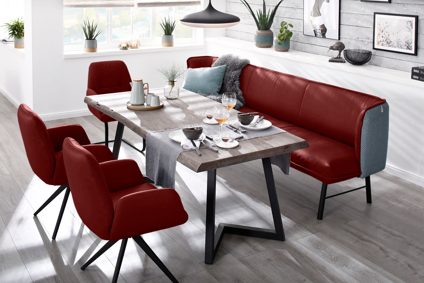 W.SCHILLIG Freischwinger »ole« (Set) 2 Stk.2er- oder 4er-Set, Gestell in Schwarz pulverbeschichtet