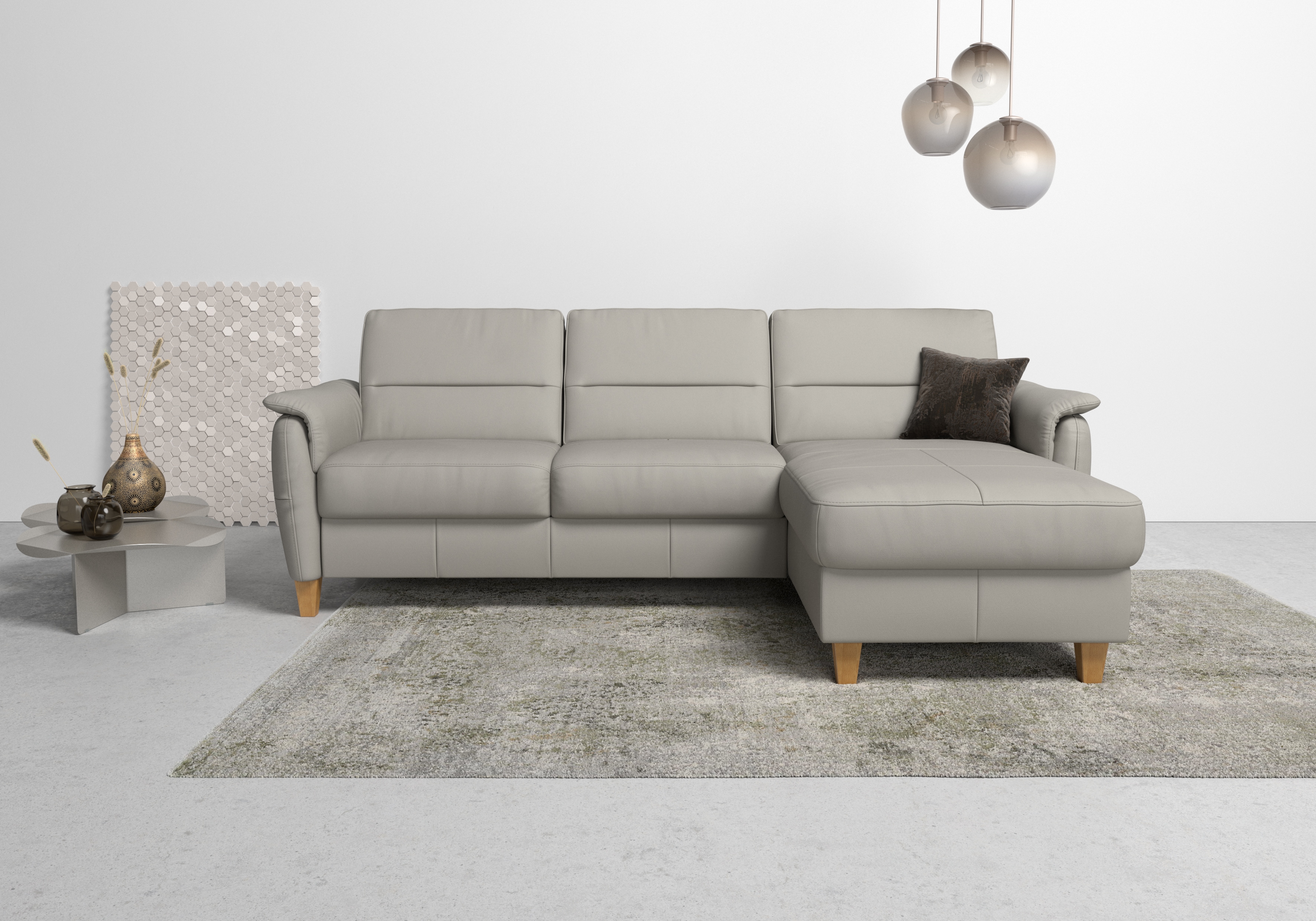 Home affaire Ecksofa "Palmera L-Form, B: 244 cm - OTTO. Verlässliche Qualität." optional Schlaffunktion & Bettkasten, Federkern