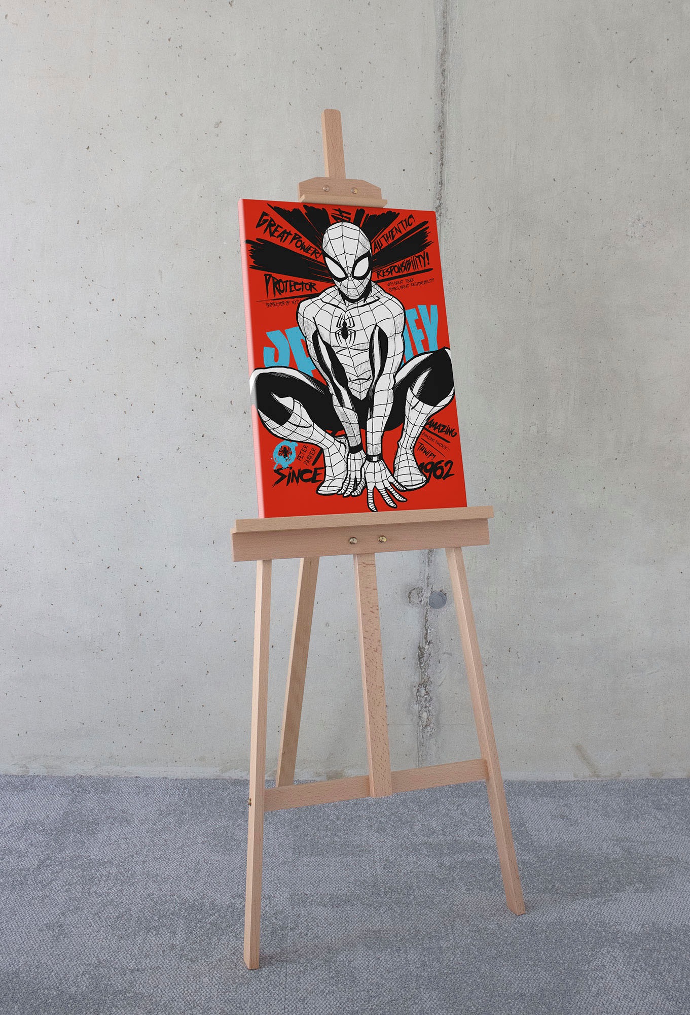 Komar Leinwandbild »Keilrahmenbild - Spider-Man Protector of NYC - Größe 40 x 60 cm«, Disney, (1 St., 40 x 60 cm (Breite x Höhe)