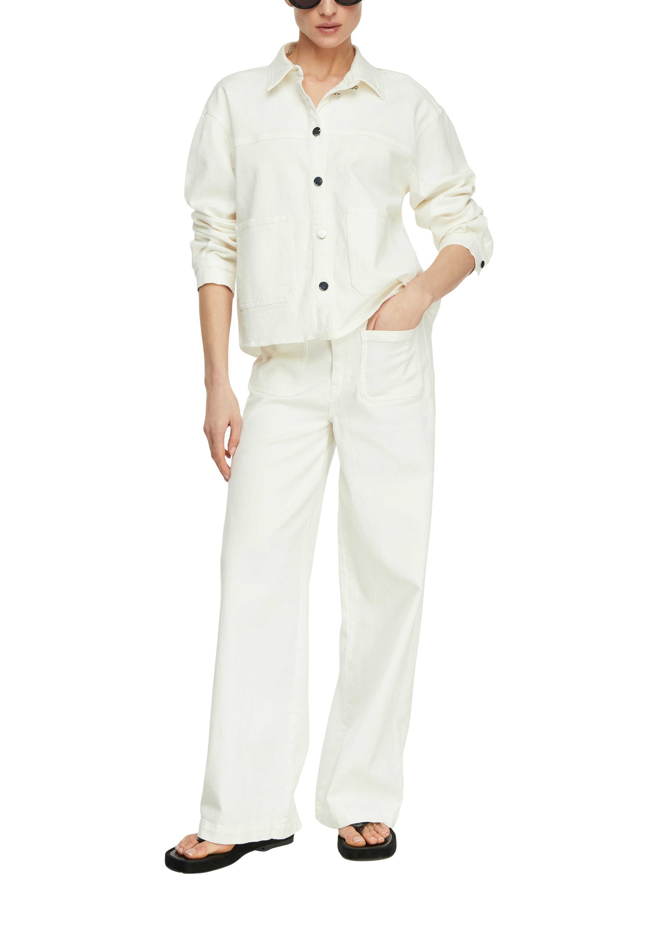 Comma Kurzjacke mit Hemdkragen